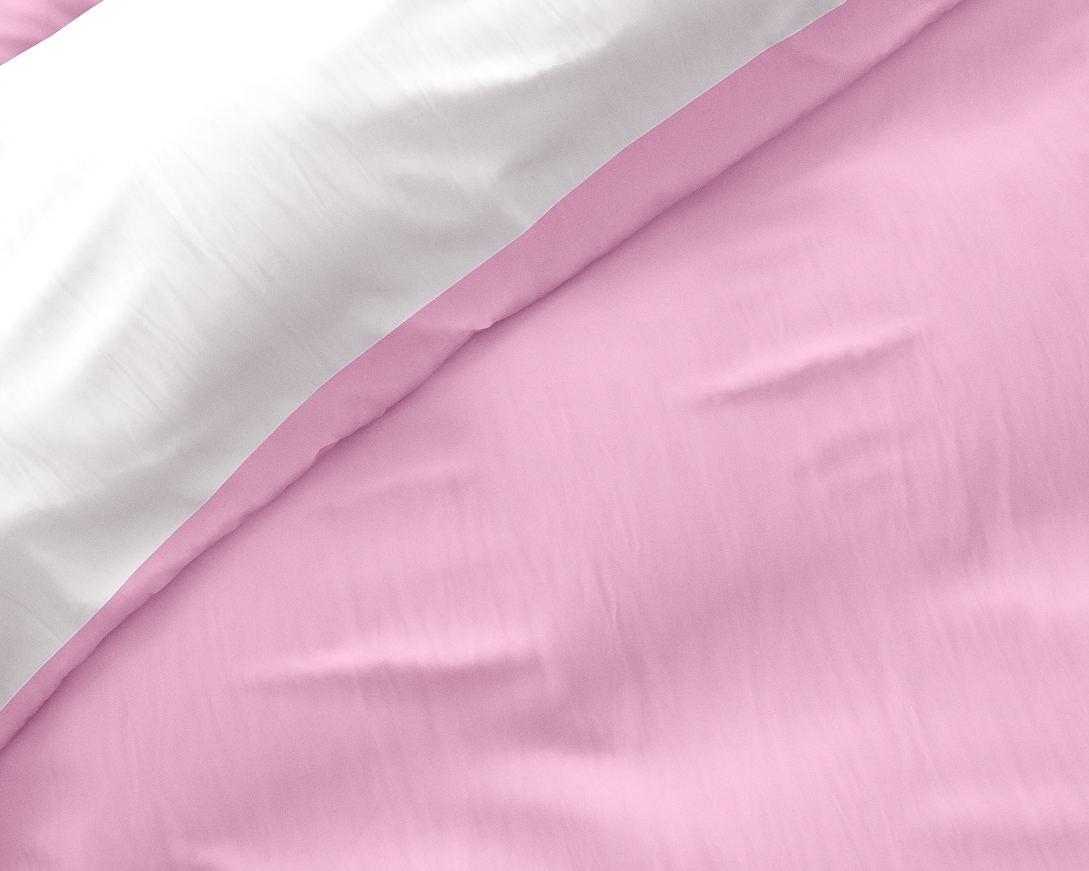 Twin Face Dekbedovertrek Roze/Wit