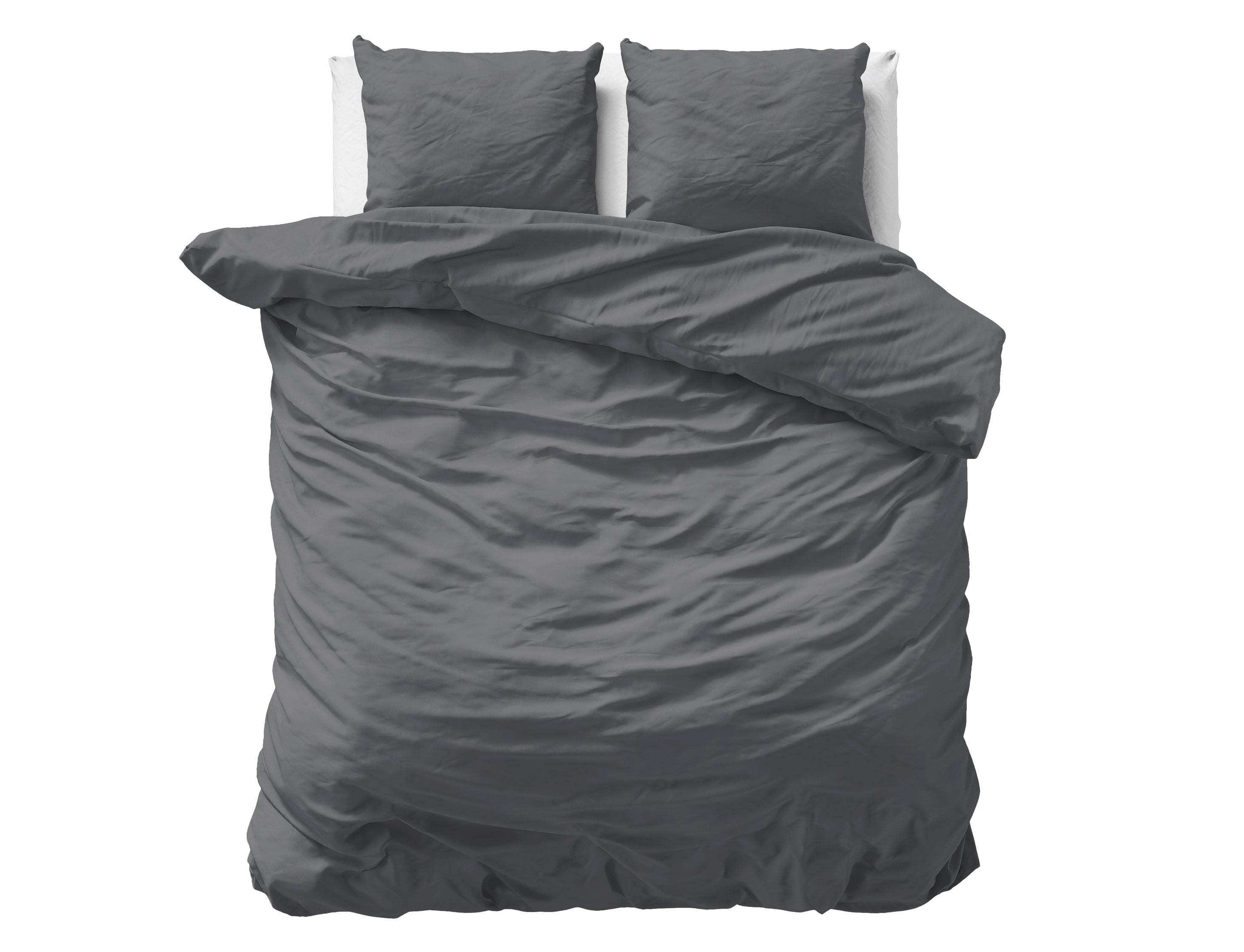 Uni Satin Duvet Cover Anthracite - Luxury Satin - High Quality - Modern
