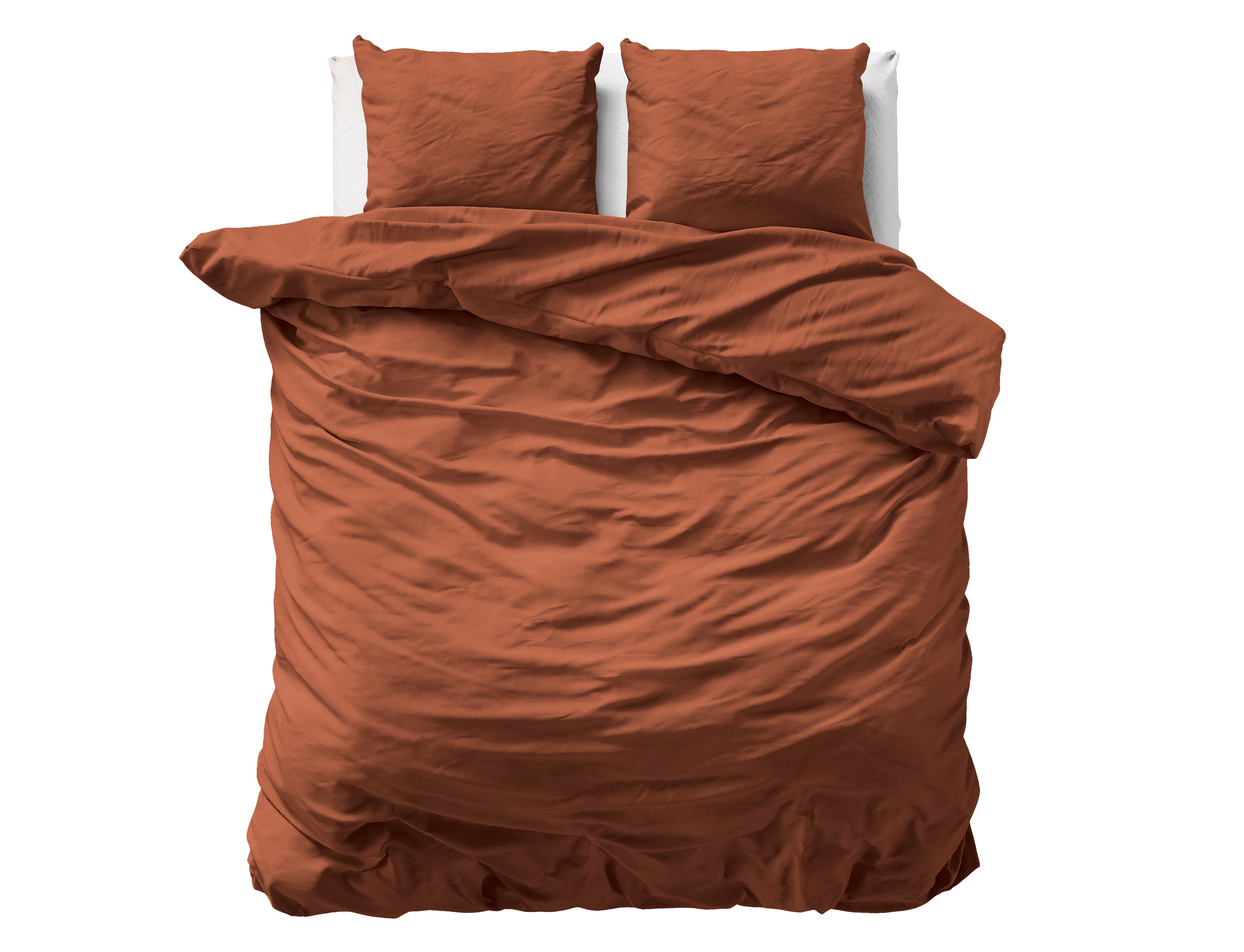 Uni Satin Duvet Cover Brown - Luxury Satin - High Quality - Modern