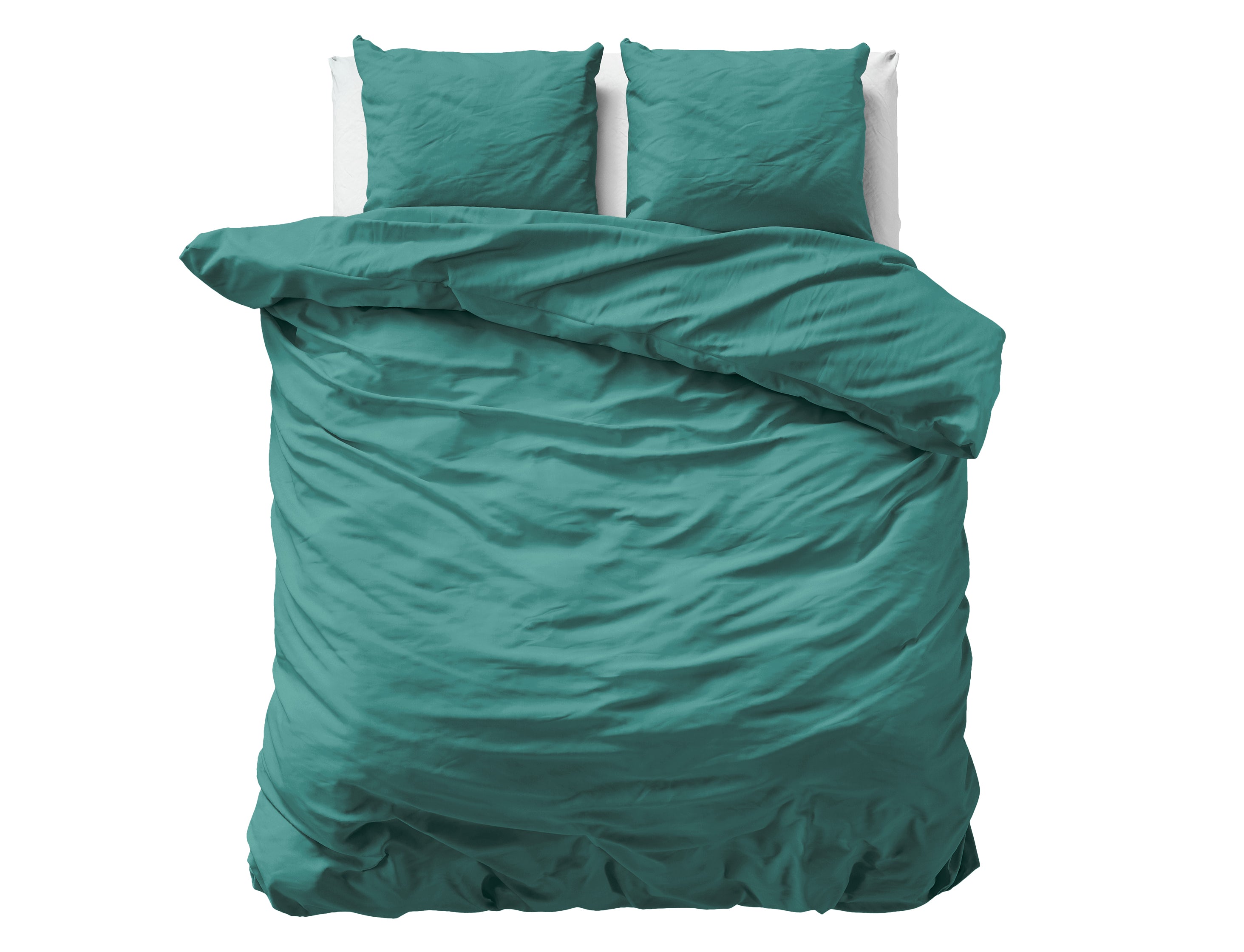 Uni Satin Duvet Cover Dark Green - Luxury Satin - High Quality - Modern