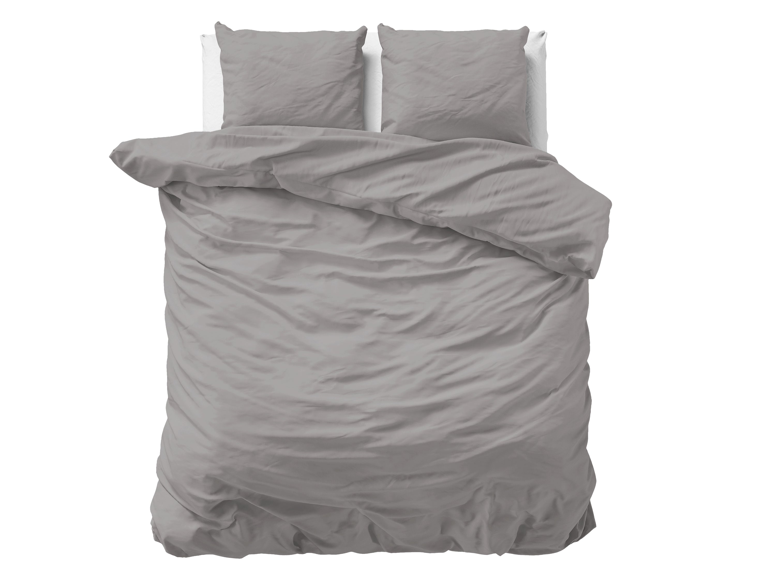 Uni Satin Duvet Cover Grey - Luxury Satin - High Quality - Modern