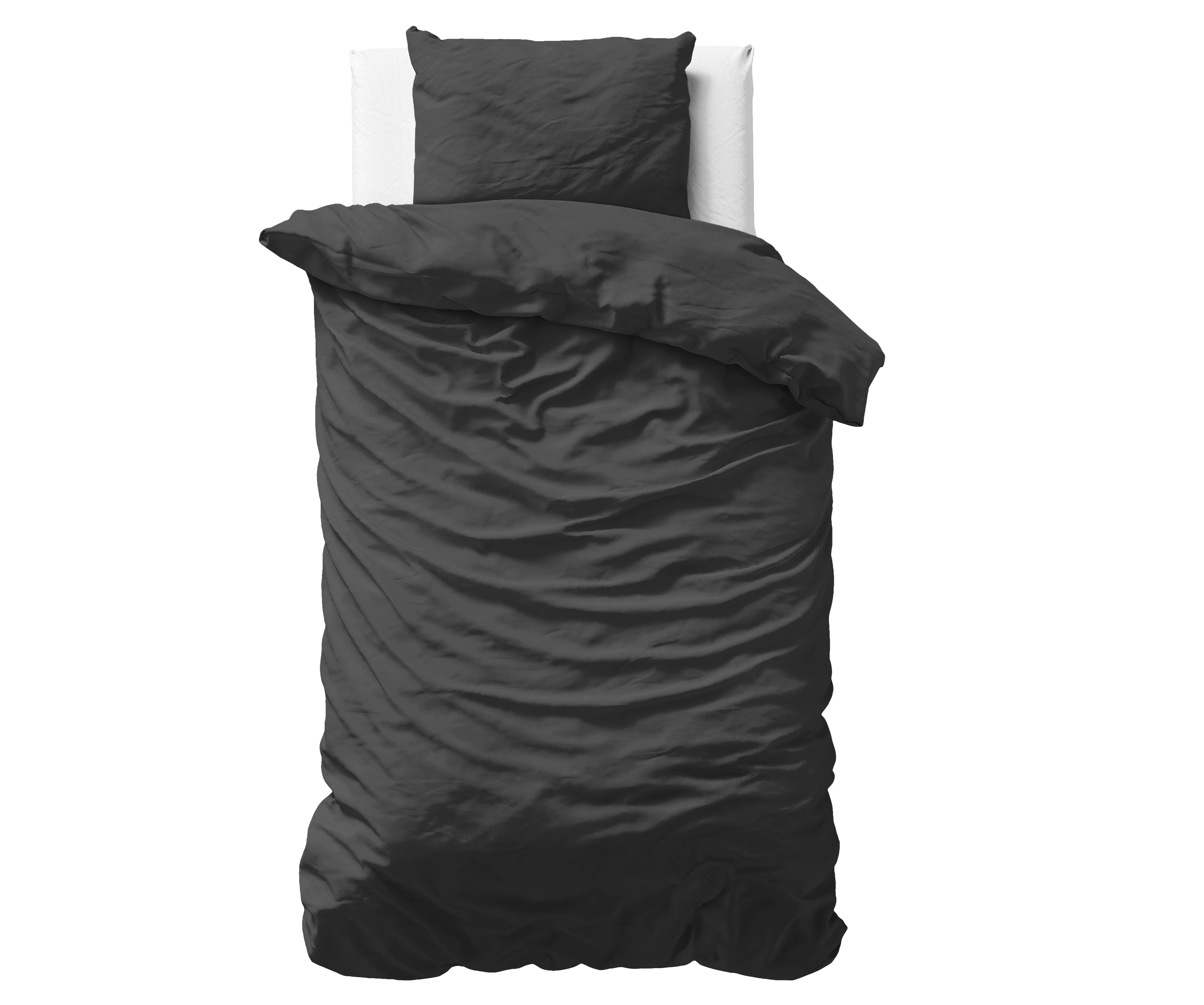 Uni Satin Duvet Cover Black - Luxury Satin - High Quality - Modern