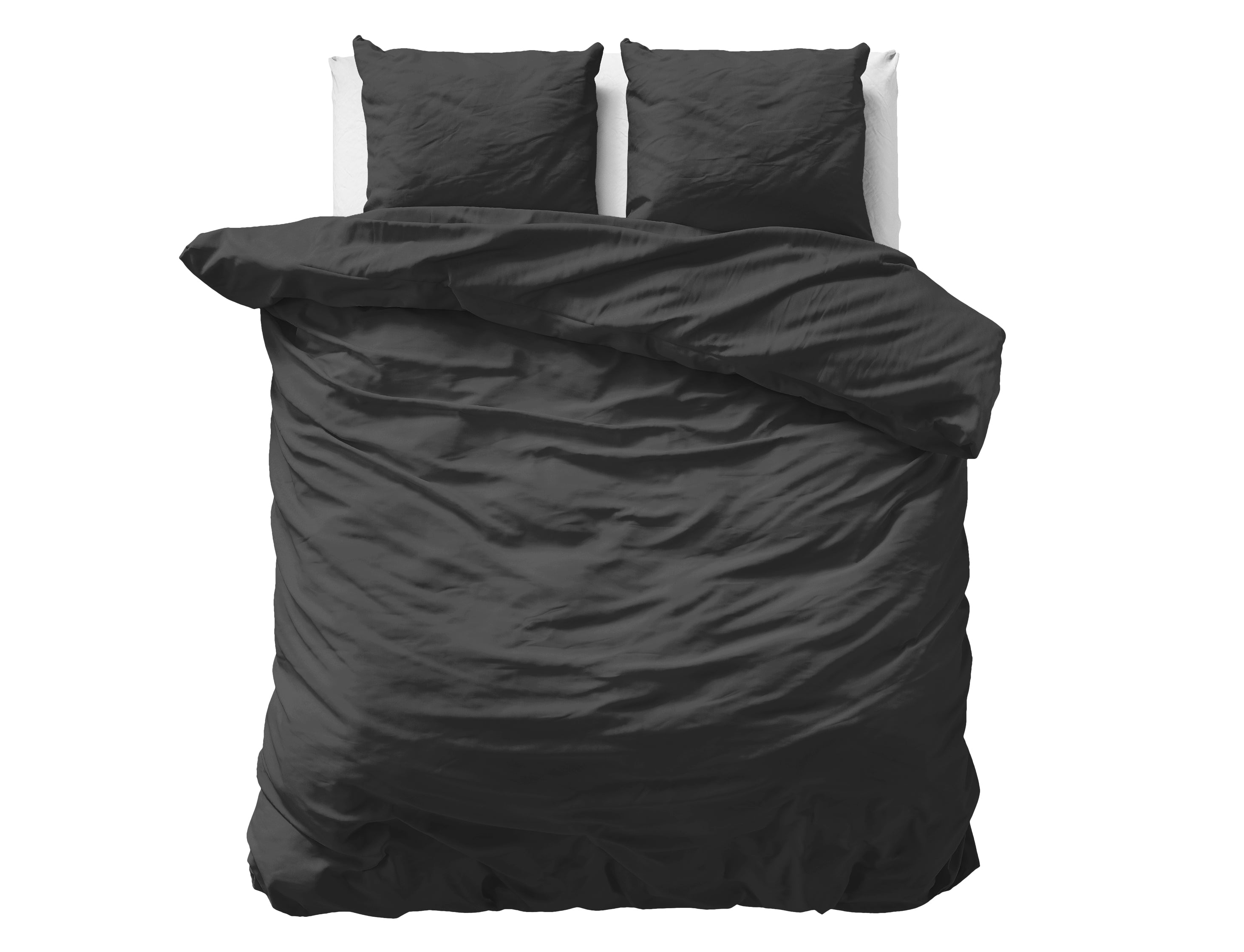 Uni Satin Duvet Cover Black - Luxury Satin - High Quality - Modern