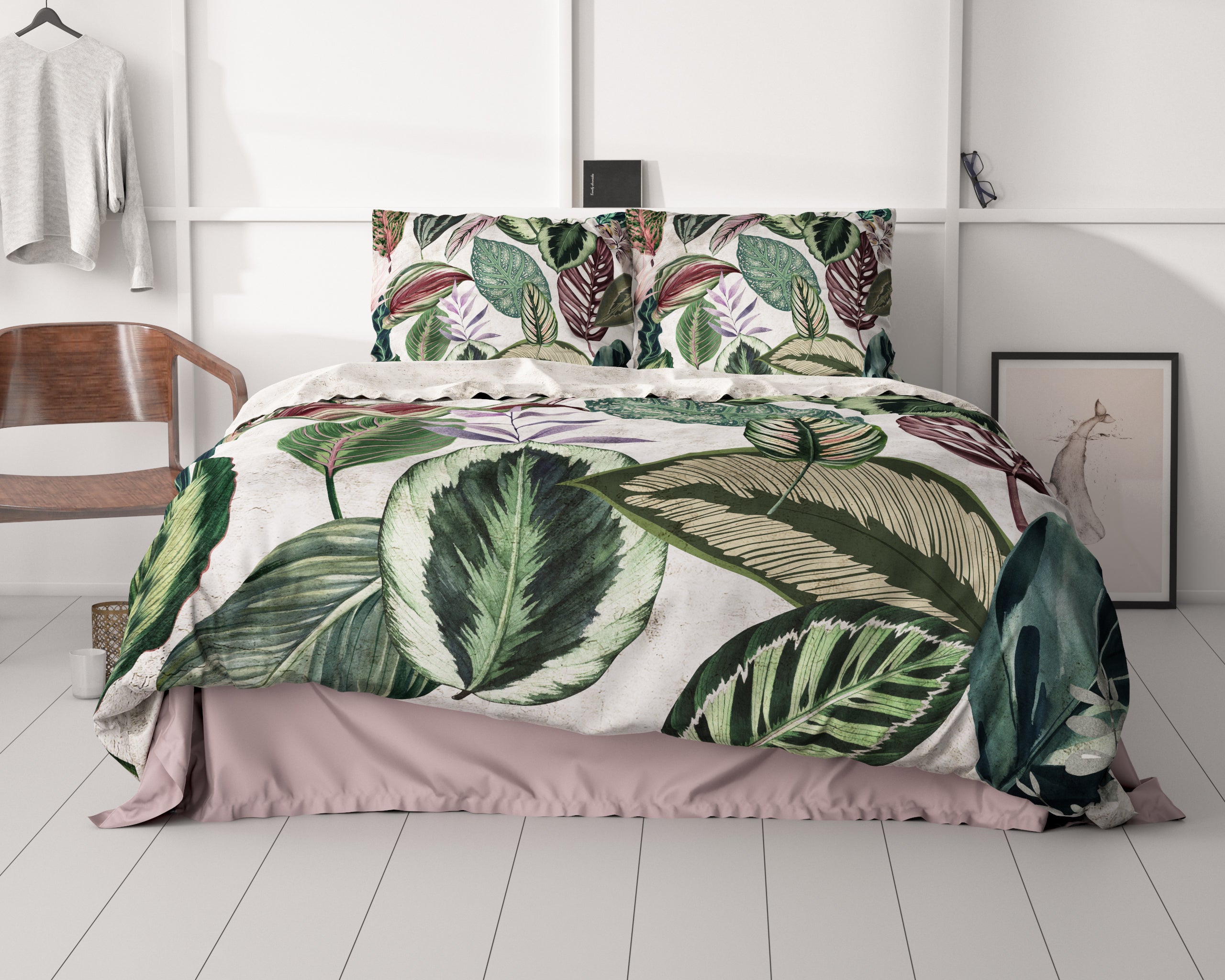 Valentina White Duvet Cover - Luxury Satin - High Quality - Trendy Prints