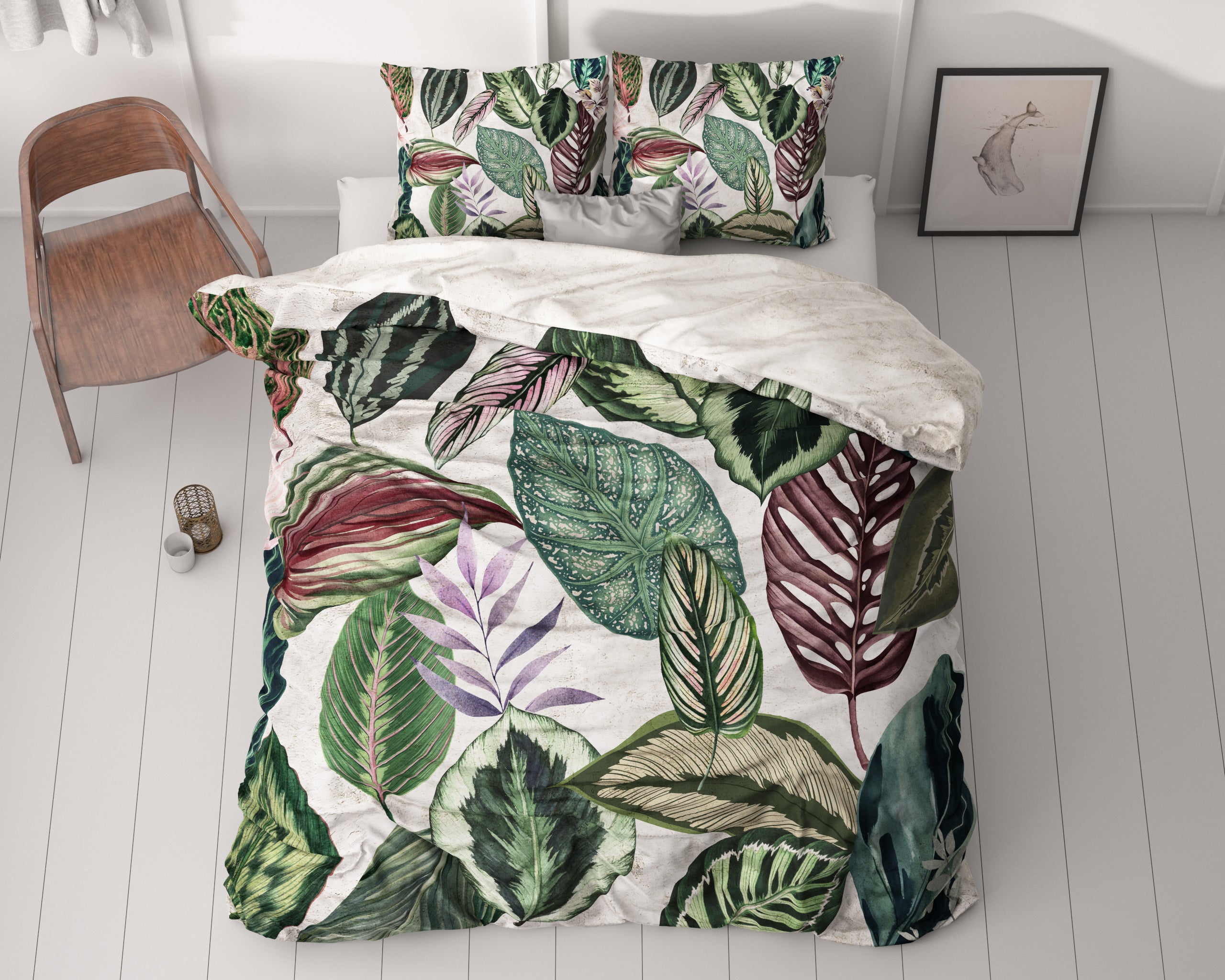 Valentina White Duvet Cover - Luxury Satin - High Quality - Trendy Prints