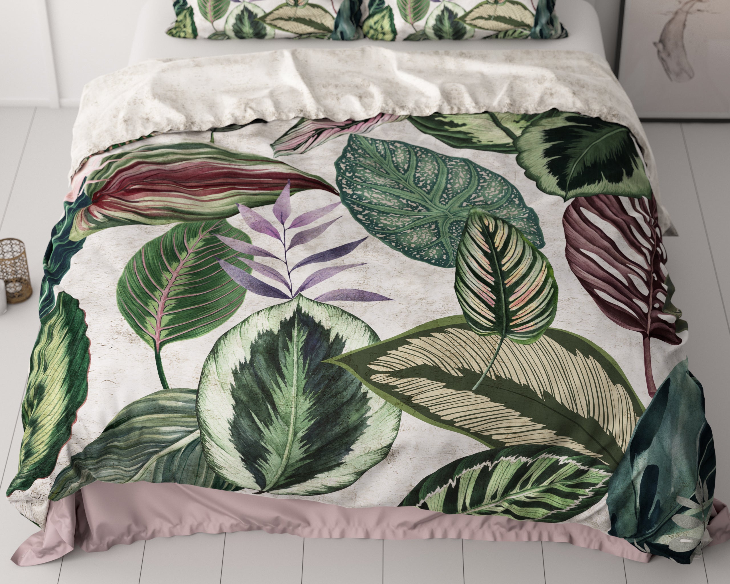 Valentina White Duvet Cover - Luxury Satin - High Quality - Trendy Prints