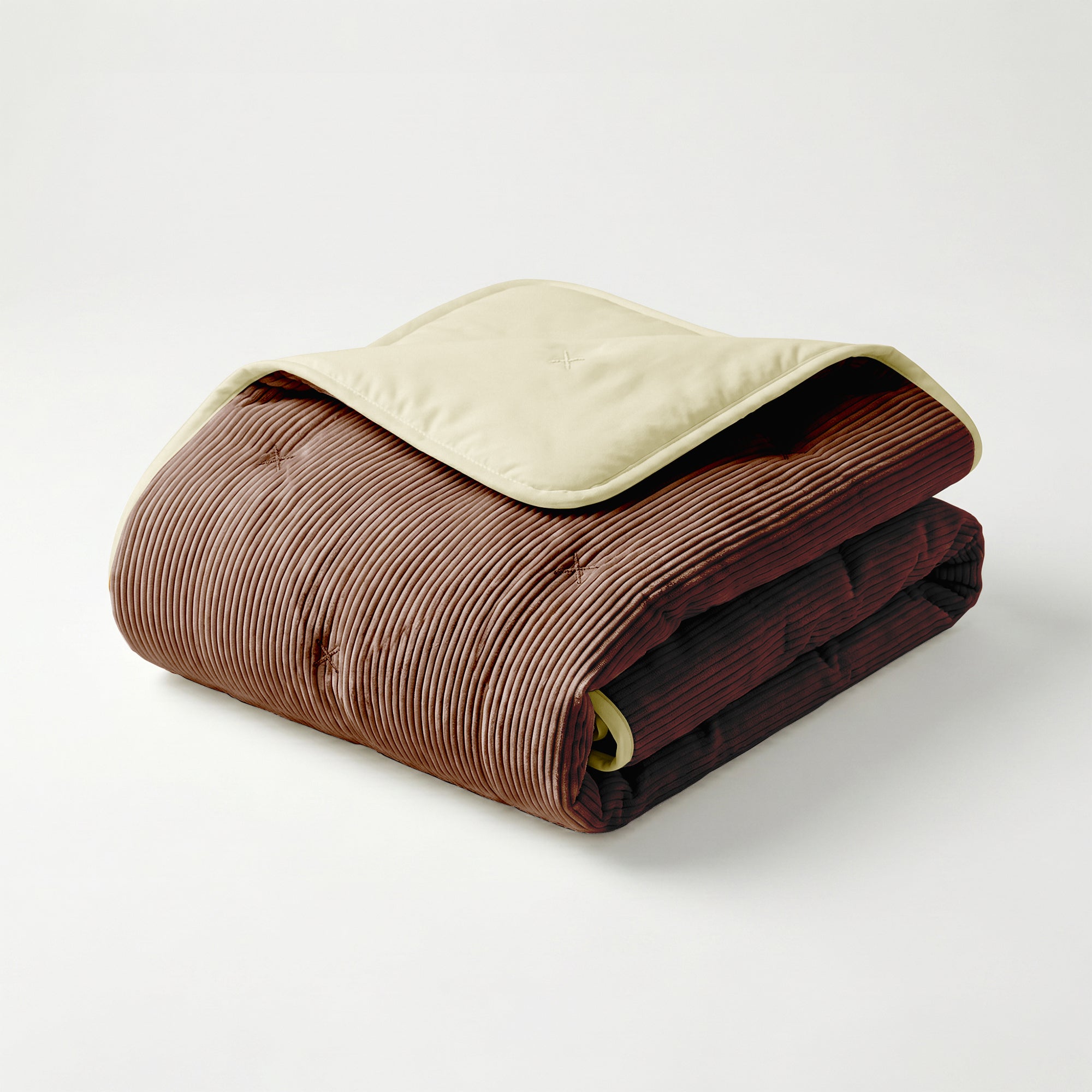 Valking Dekbed - Corduroy - Chocolate Bruin/Crème - Voor het hele jaar