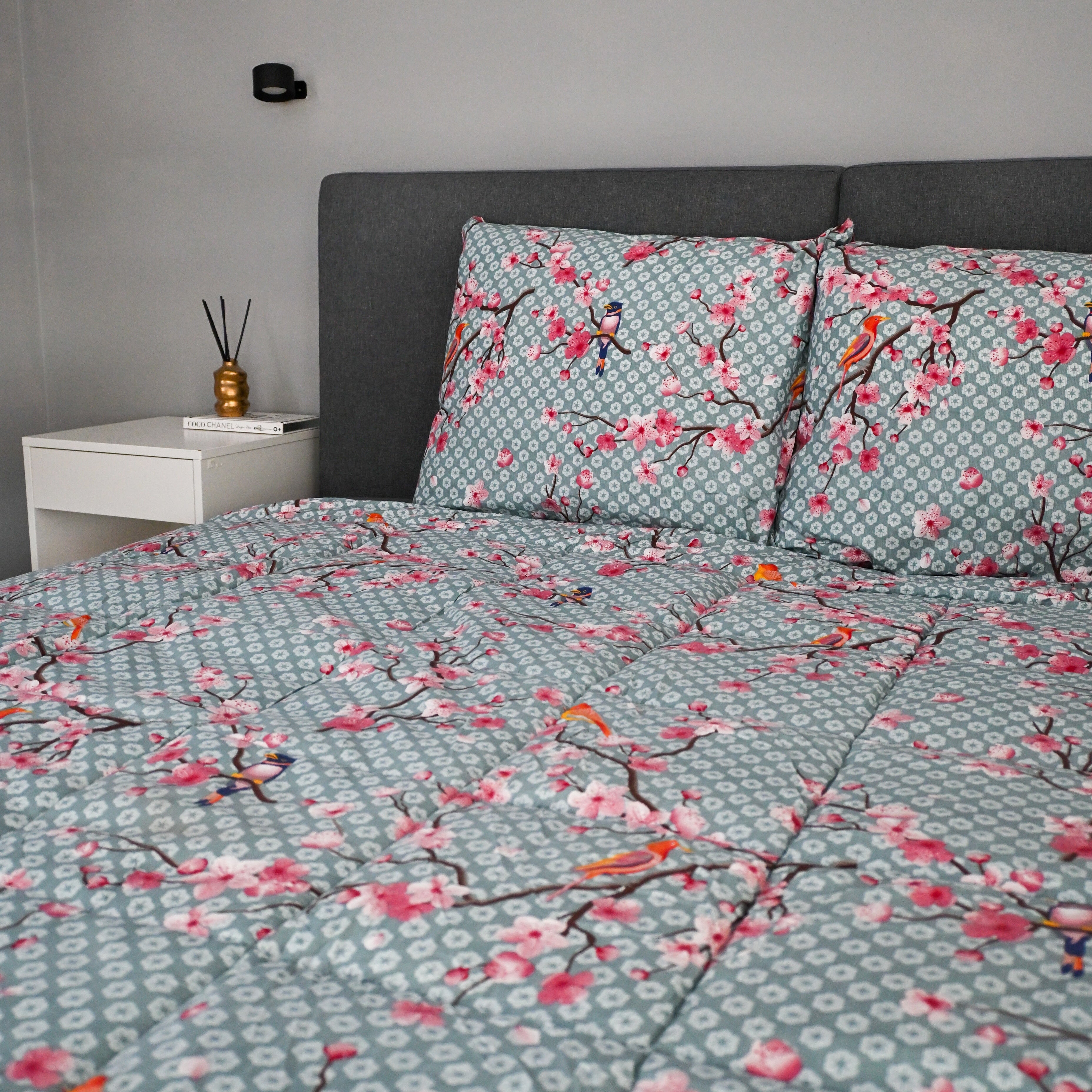 Valking Dekbed - Japon Blue - Voor het hele jaar + Kussenslopen