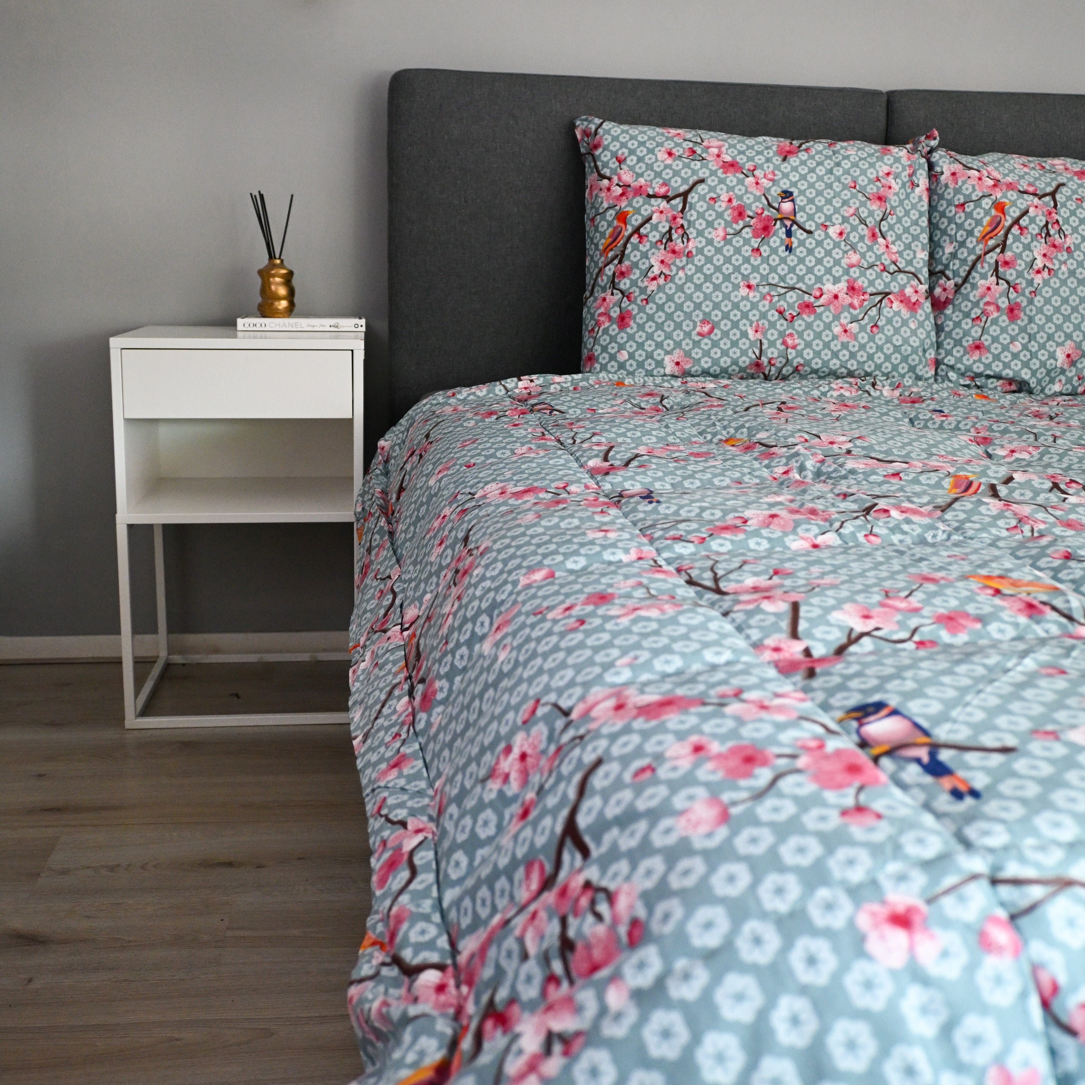 Valking Dekbed - Japon Blue - Voor het hele jaar + Kussenslopen