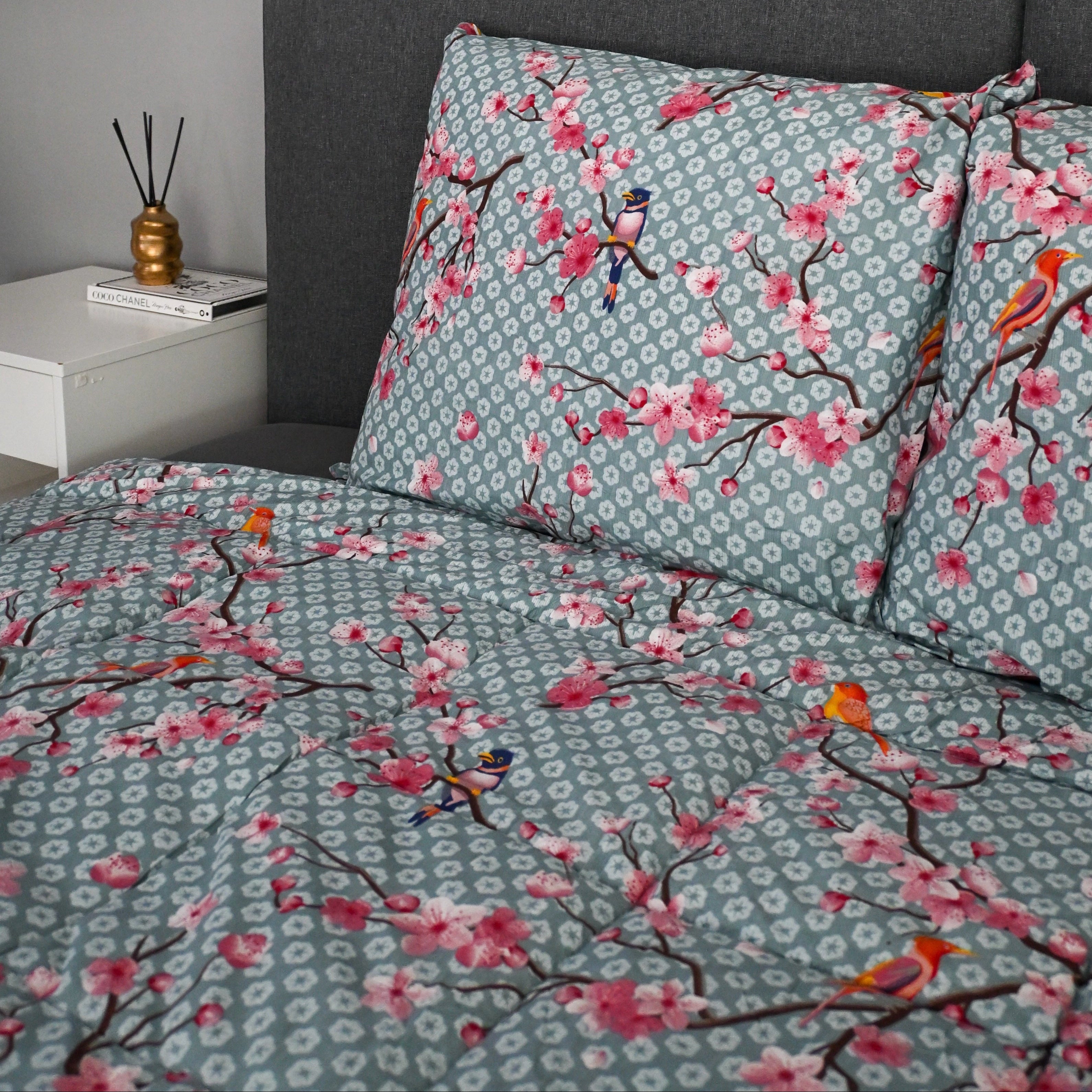 Valking Dekbed - Japon Blue - Voor het hele jaar + Kussenslopen