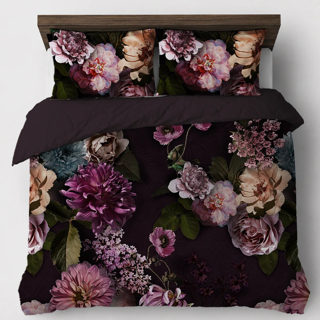 All-in-One Lazy Duvet Purple Flowers - Shipping from September 29th