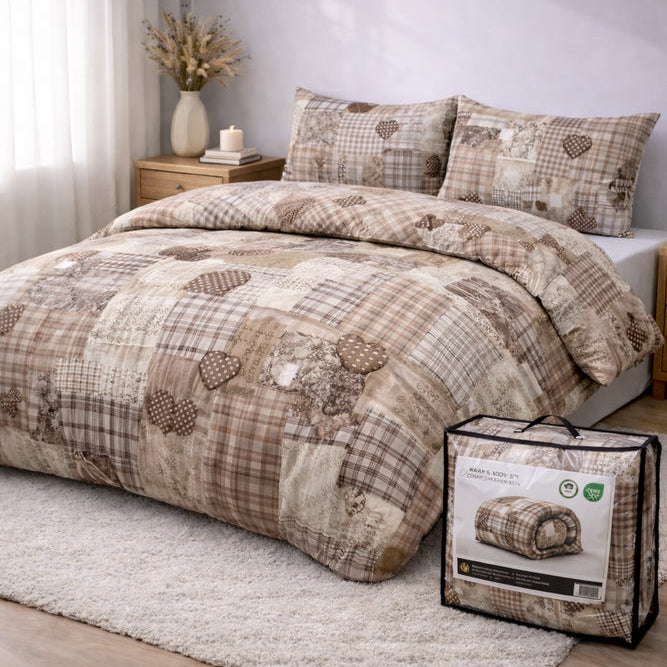 Valking Dekbed Zonder Overtrek - Beige & Taupe - Voor het hele jaar