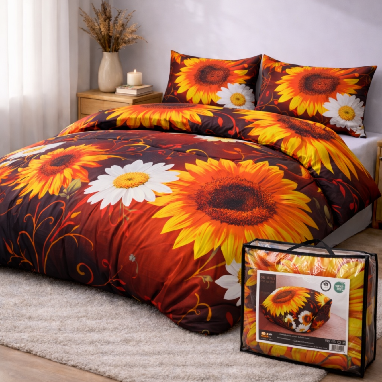 Valking Dekbed Zonder Overtrek - Sunflower - Voor het hele jaar