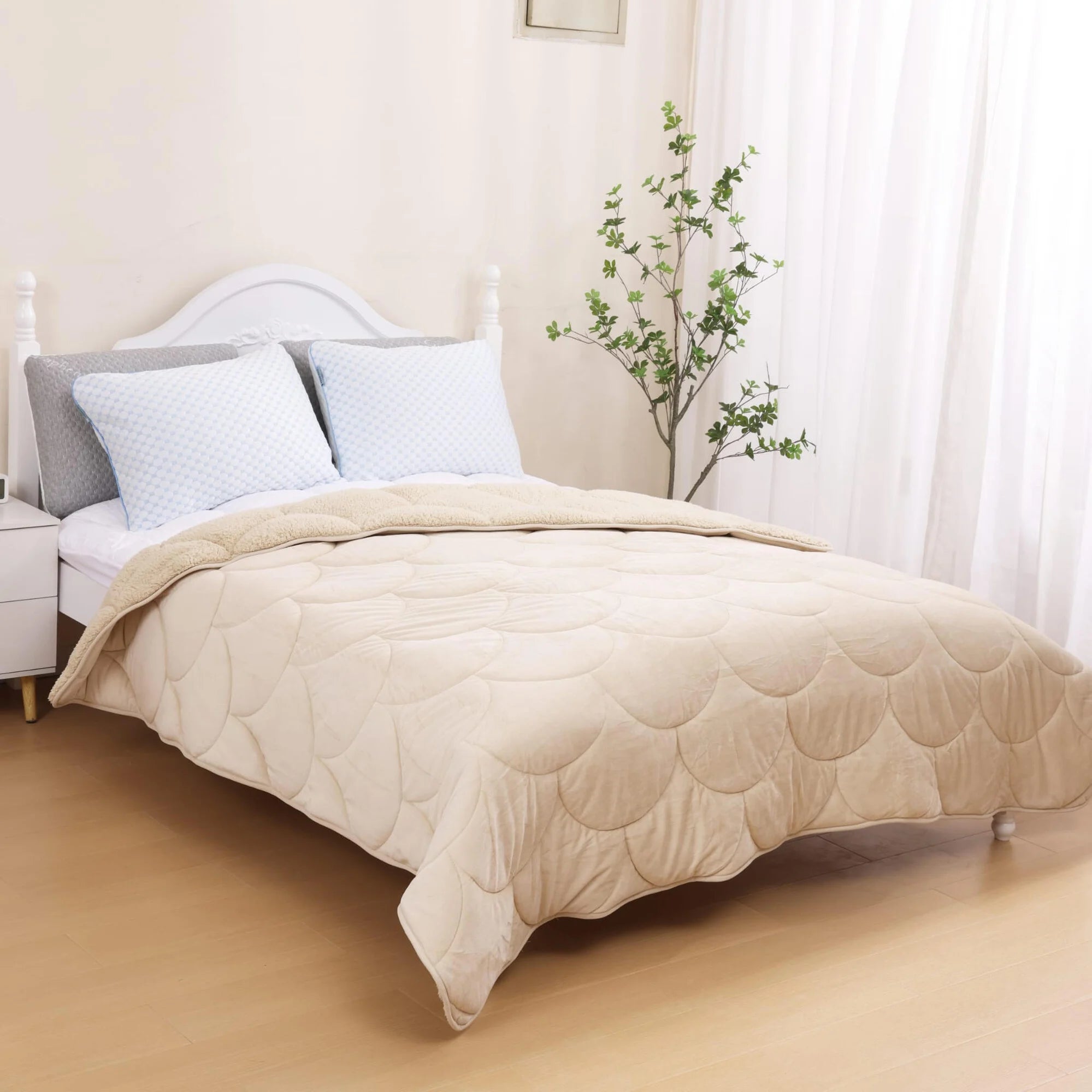 Valking Teddy/Velvet Dekbed - Sand - Voor het hele jaar + Instopflap