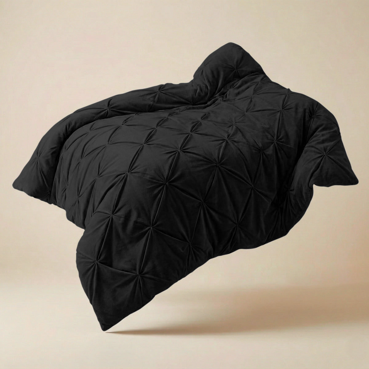 Valking Velvet Pintuck Dekbed - Zwart - Voor het hele jaar