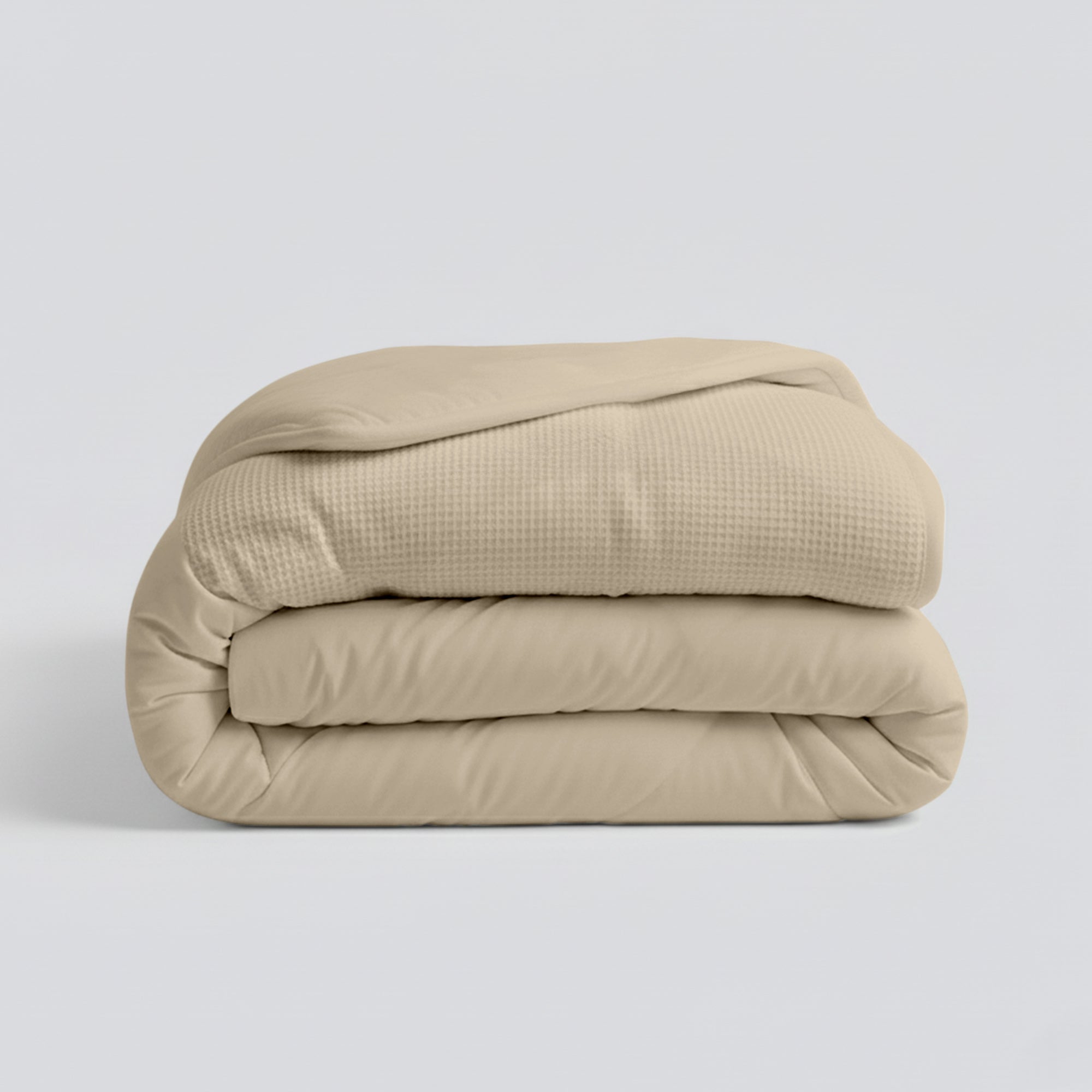 Valking Wafel Band Dekbed Zonder Overtrek - Zand - Voor het hele jaar