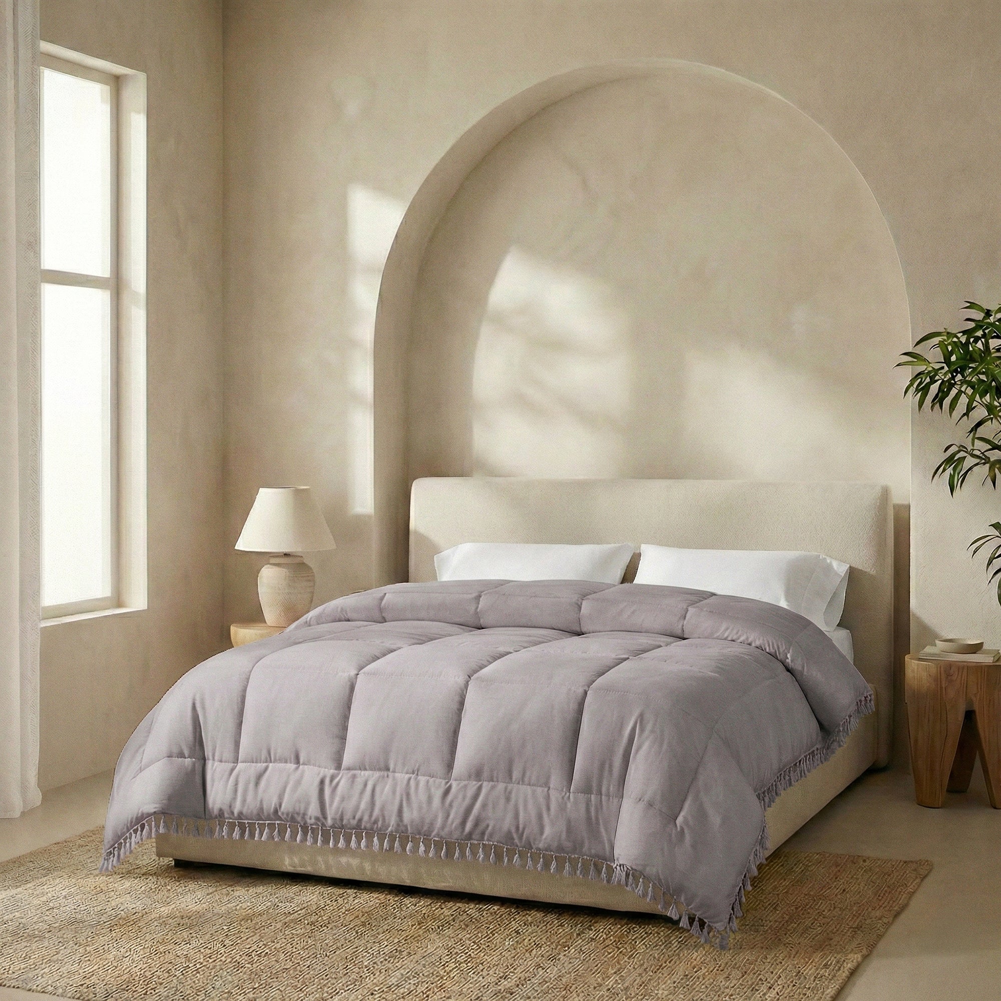 Valking® Dekbed Lace Trim - Ibiza Burnished Lilac - Voor het hele jaar