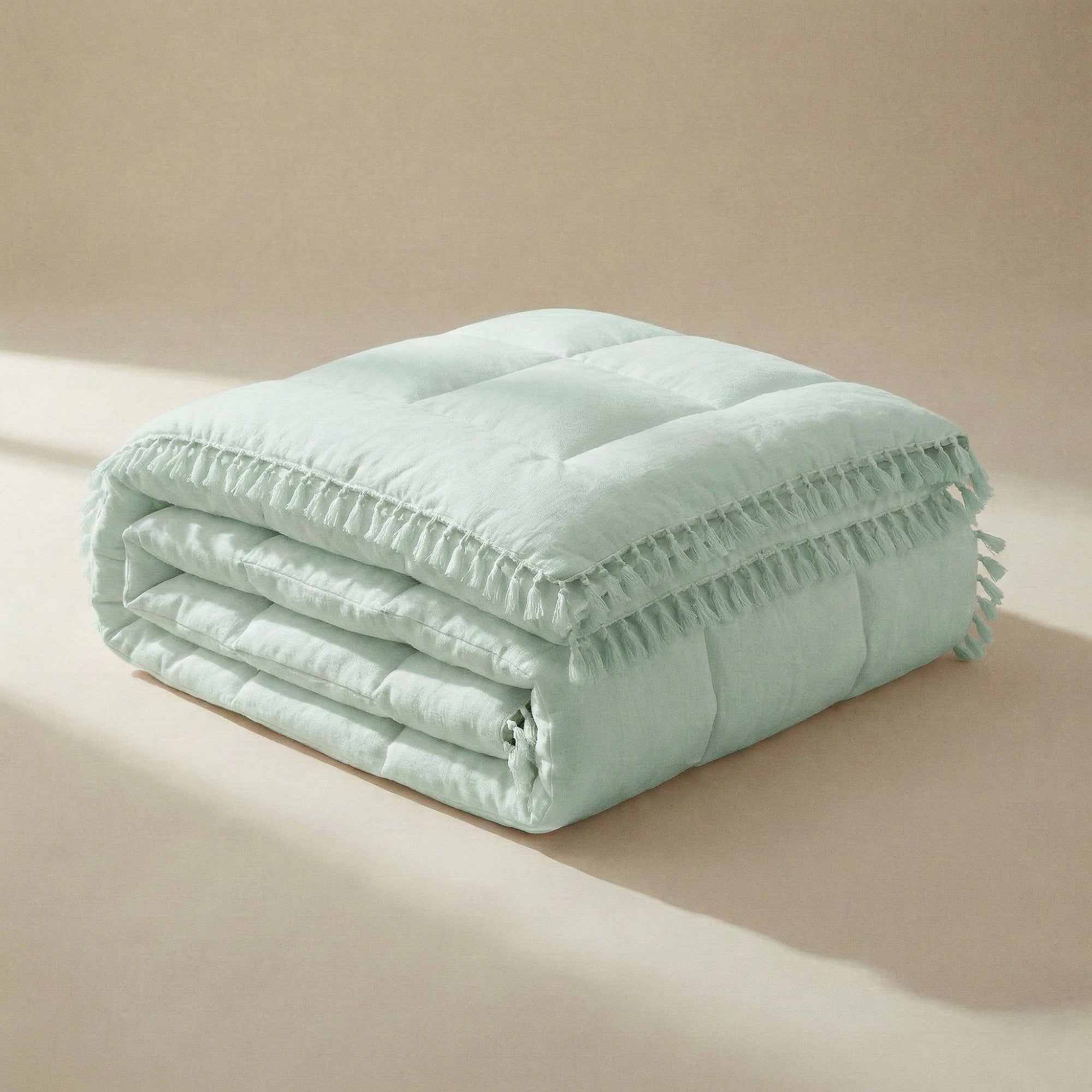 Valking® Dekbed Lace Trim - Ibiza Licht Groen - Voor het hele jaar