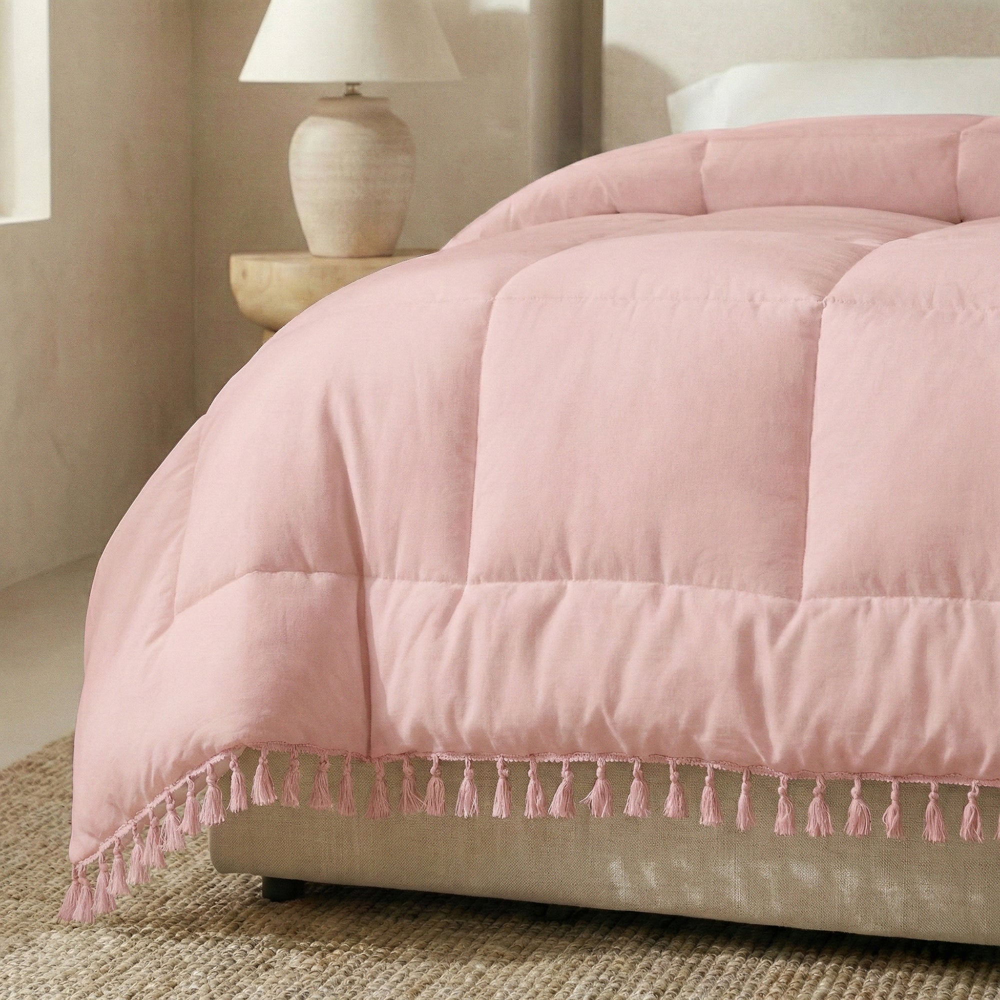Valking® Dekbed Lace Trim - Ibiza Roze - Voor het hele jaar