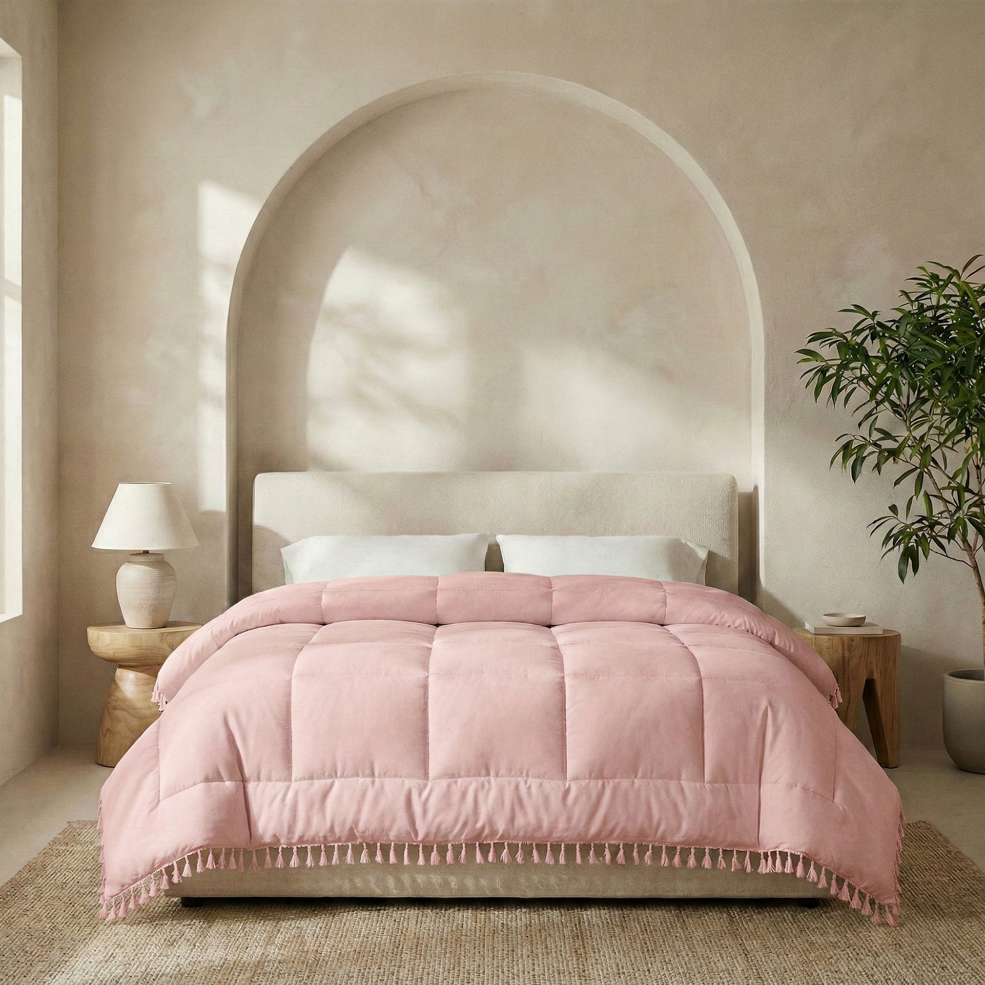 Valking® Dekbed Lace Trim - Ibiza Roze - Voor het hele jaar