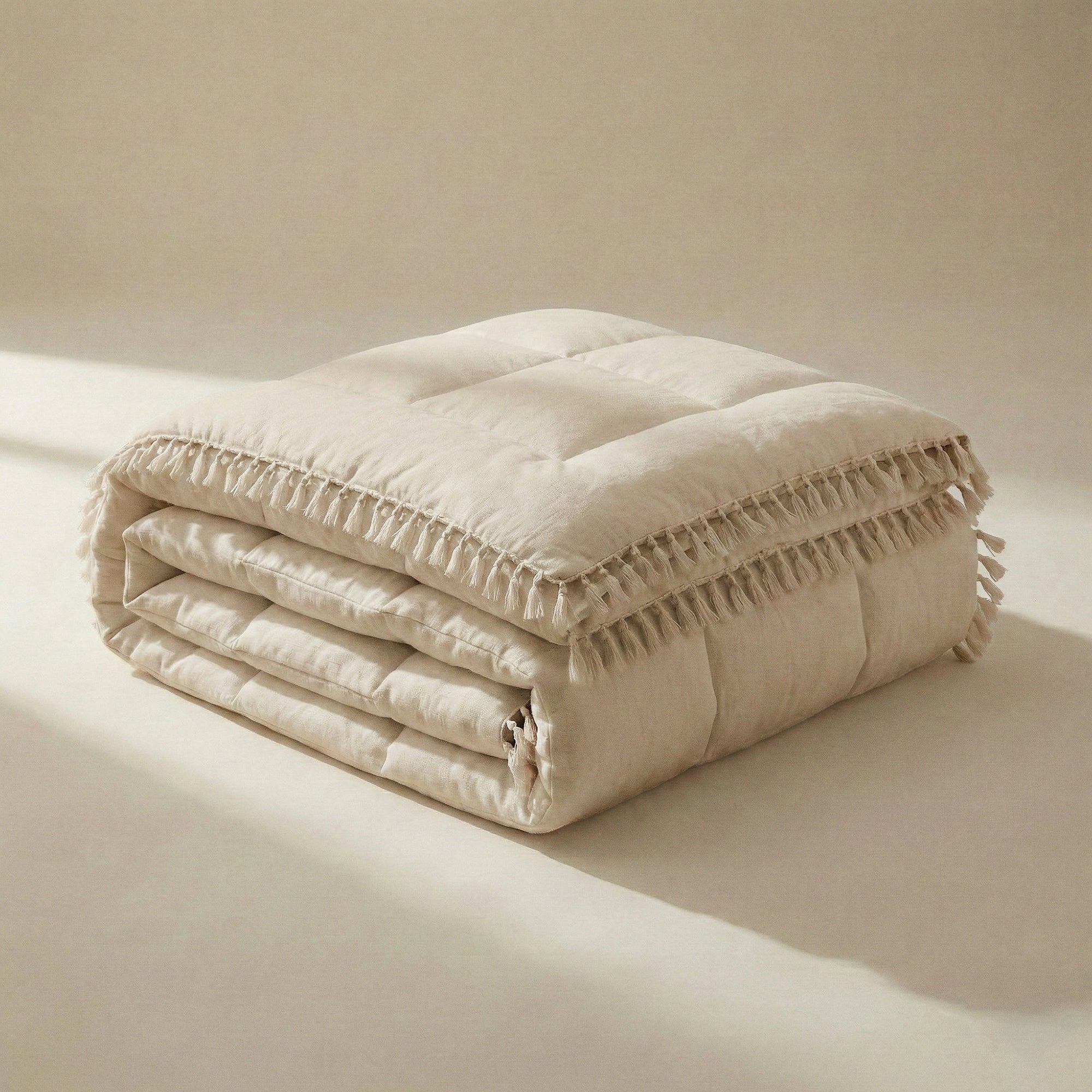 Valking® Dekbed Lace Trim - Taupe - Voor het hele jaar