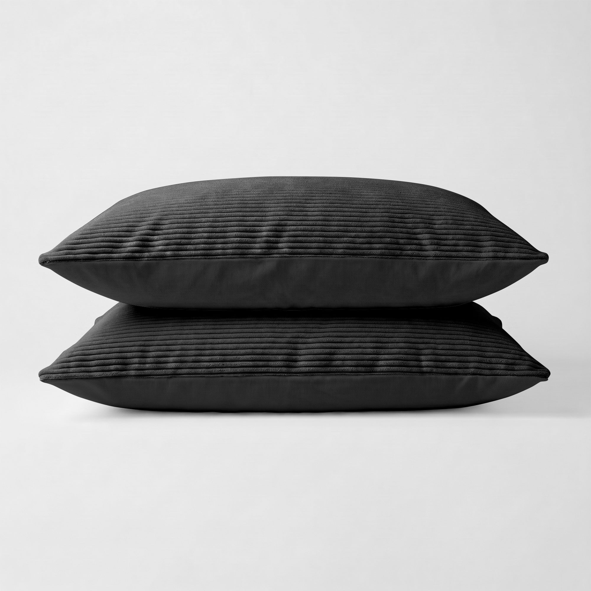 Valking® Kussenslopen Corduroy - Antraciet/ Zwart - Set van 2 stuks