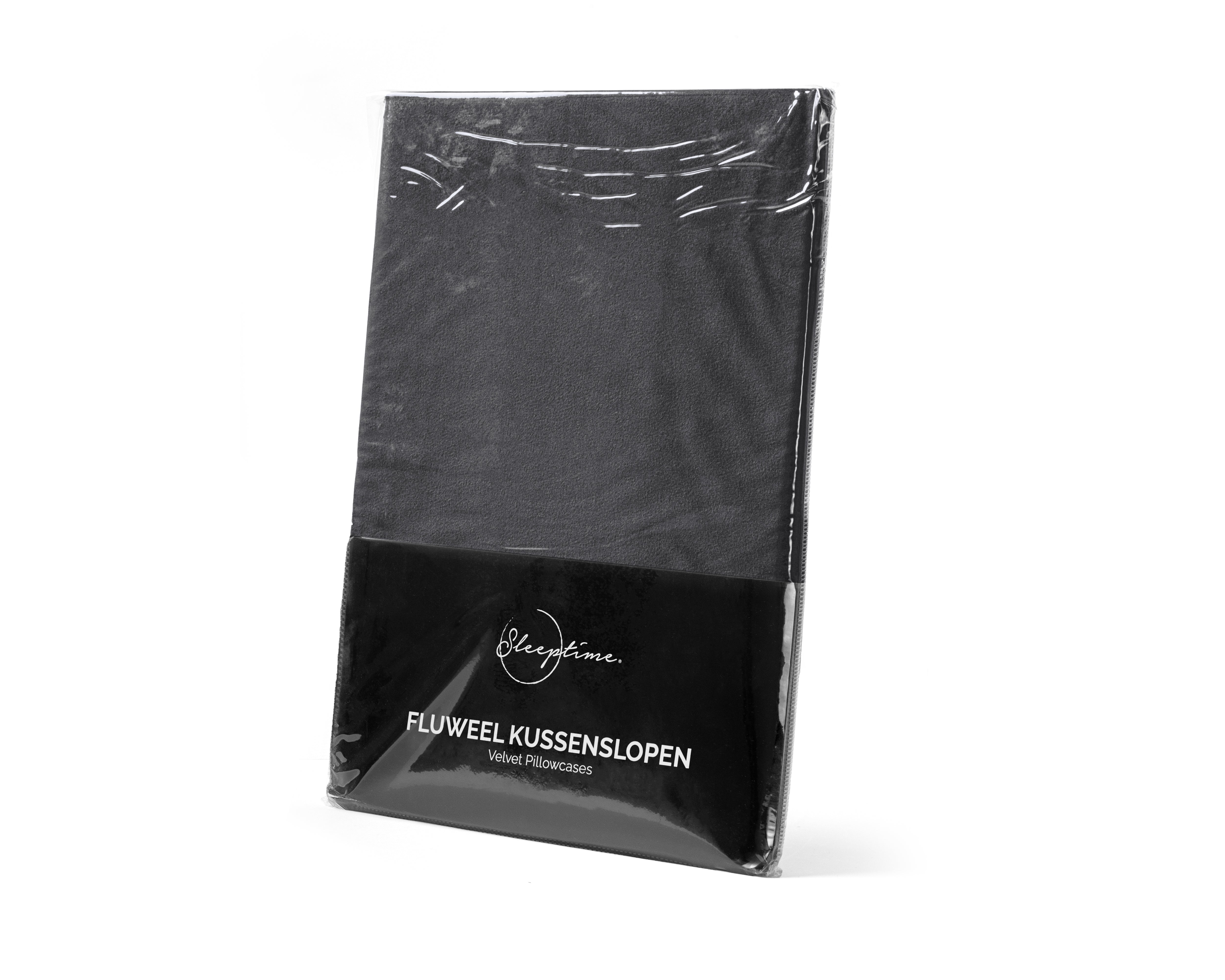 Velvet 2-in-1 pillowcases Anthracite 60 x 70 - Velvet soft - Velvet fabric - 2 pieces in 1 package