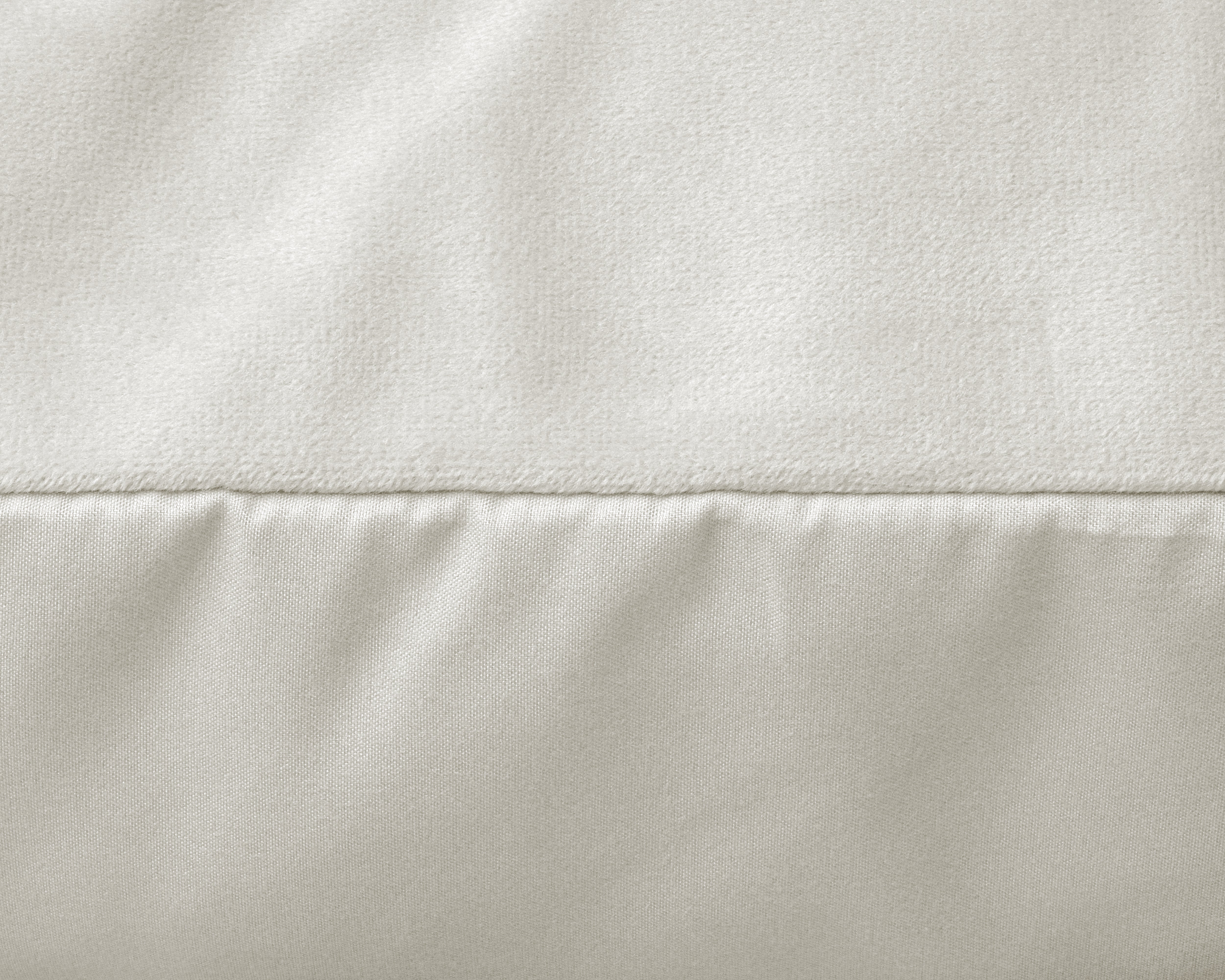 Velvet 2-in-1 pillowcases, cream, 60 x 70 cm, velvety soft, velvety fabric, 2 in 1 pack.