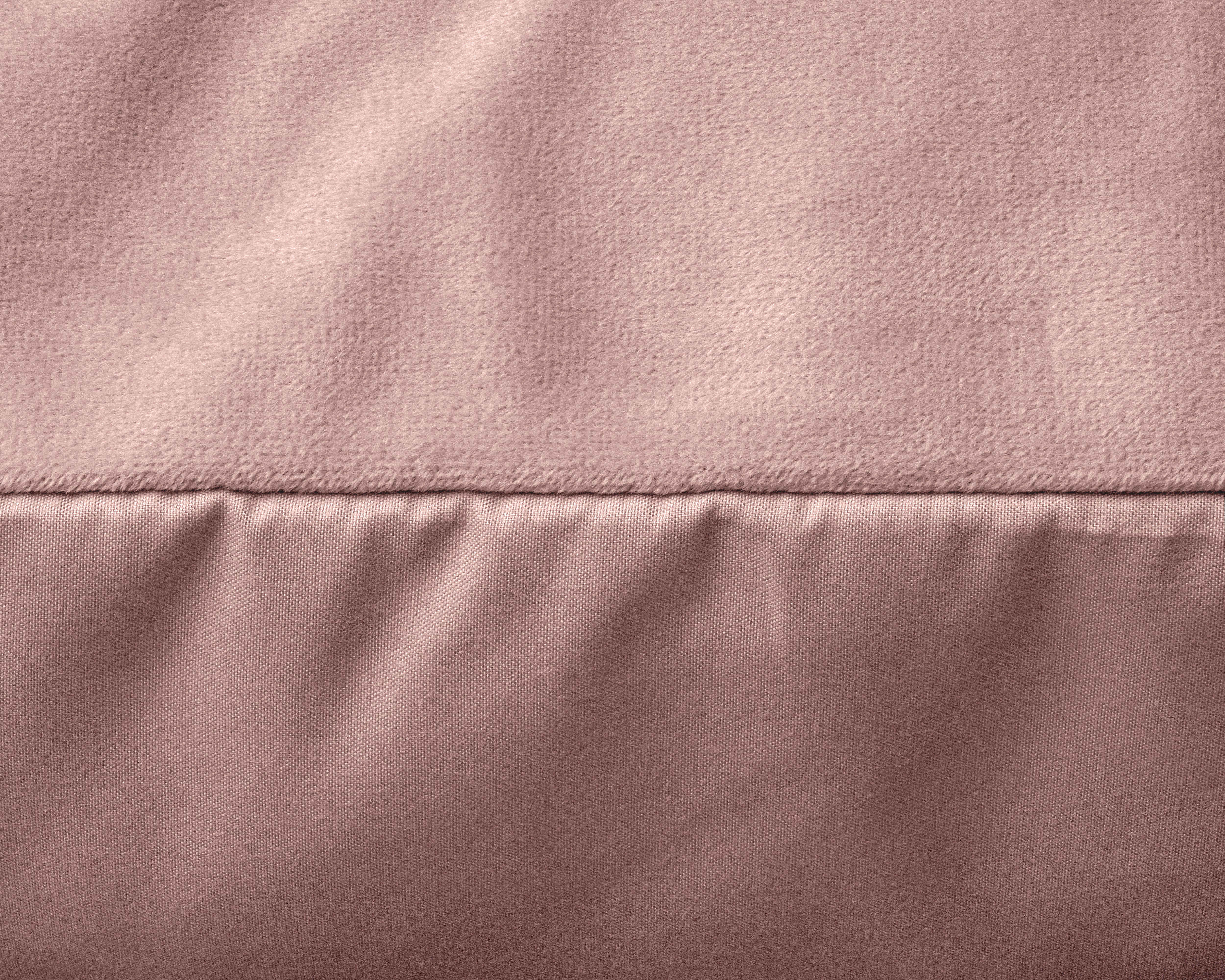 Velvet 2-in-1 pillowcases, Old Pink, 60 x 70 cm - Velvet soft - Velvet fabric - 2 pieces in 1 package