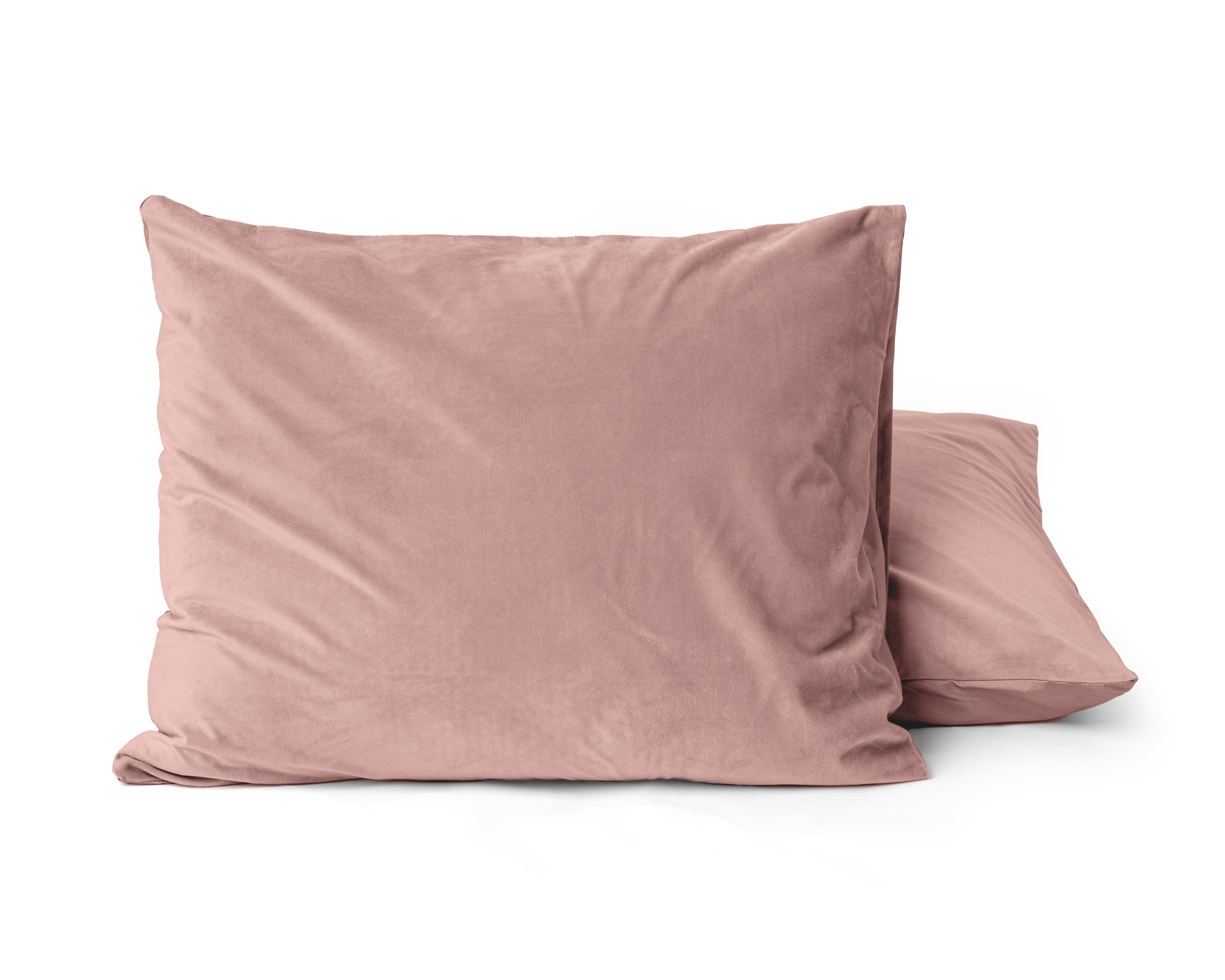 Velvet 2-in-1 pillowcases, Old Pink, 60 x 70 cm - Velvet soft - Velvet fabric - 2 pieces in 1 package