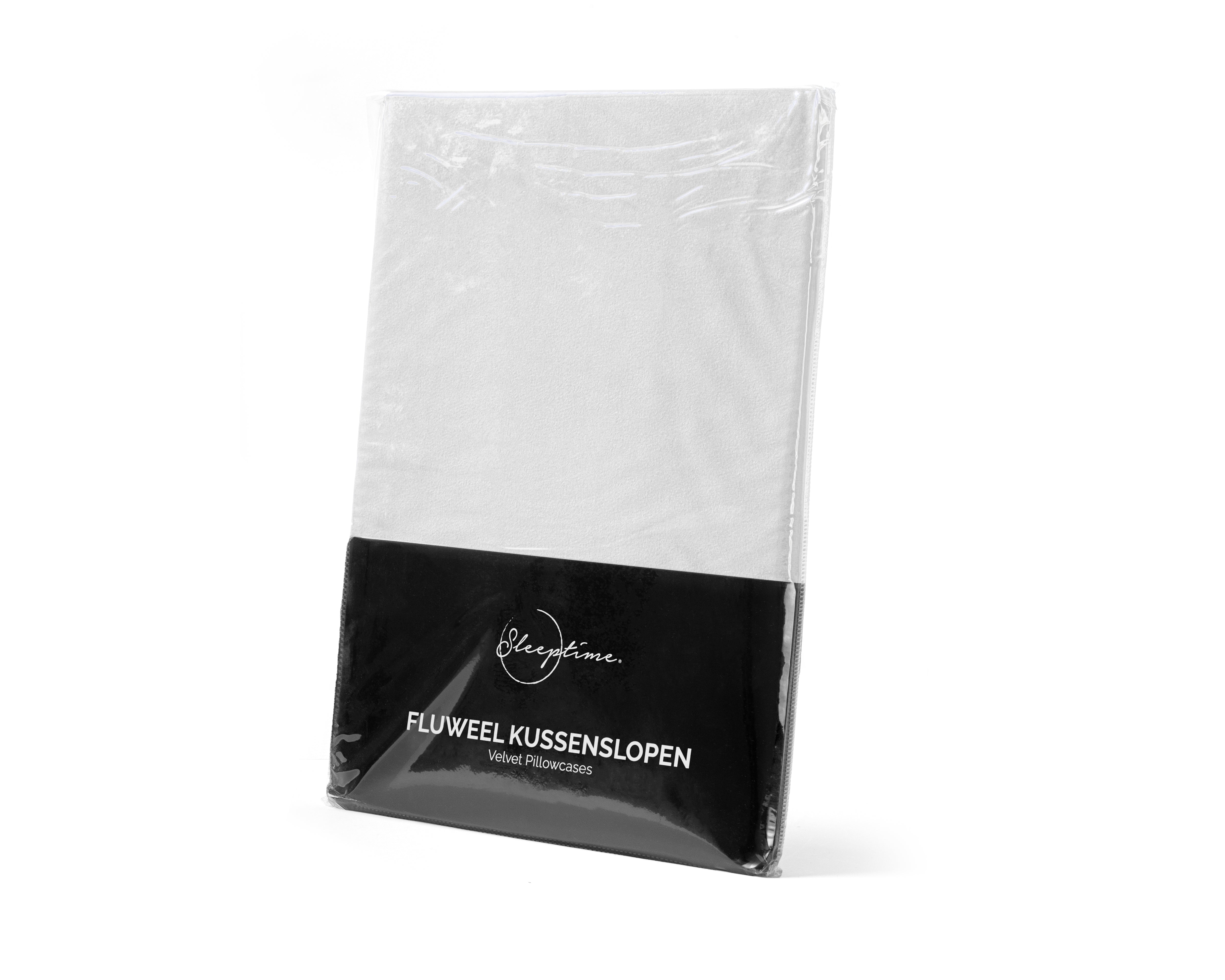 Velvet 2-in-1 pillowcases White 60 x 70 cm - Velvet soft - Velvet fabric - 2 pieces in 1 package