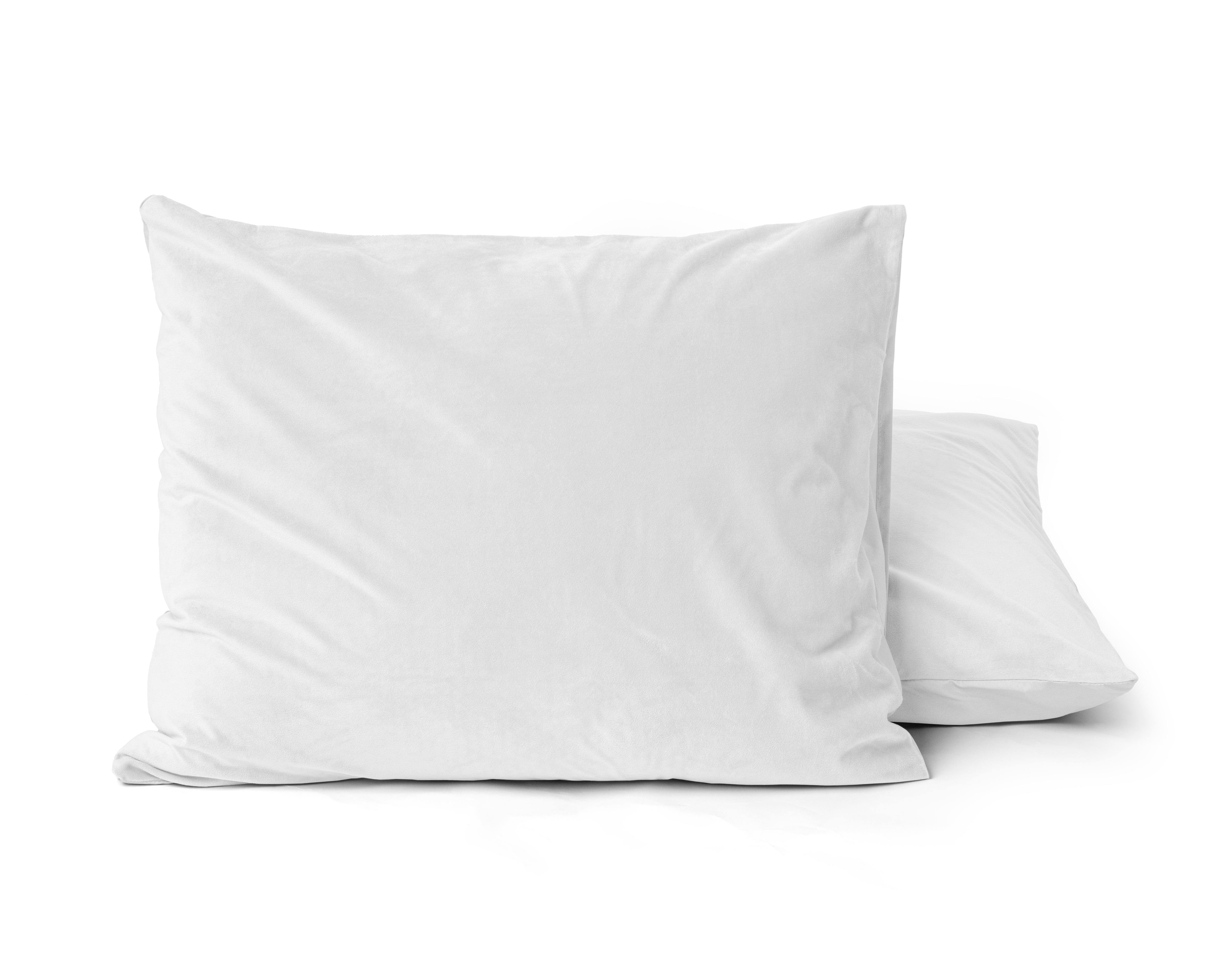 Velvet 2-in-1 pillowcases White 60 x 70 cm - Velvet soft - Velvet fabric - 2 pieces in 1 package