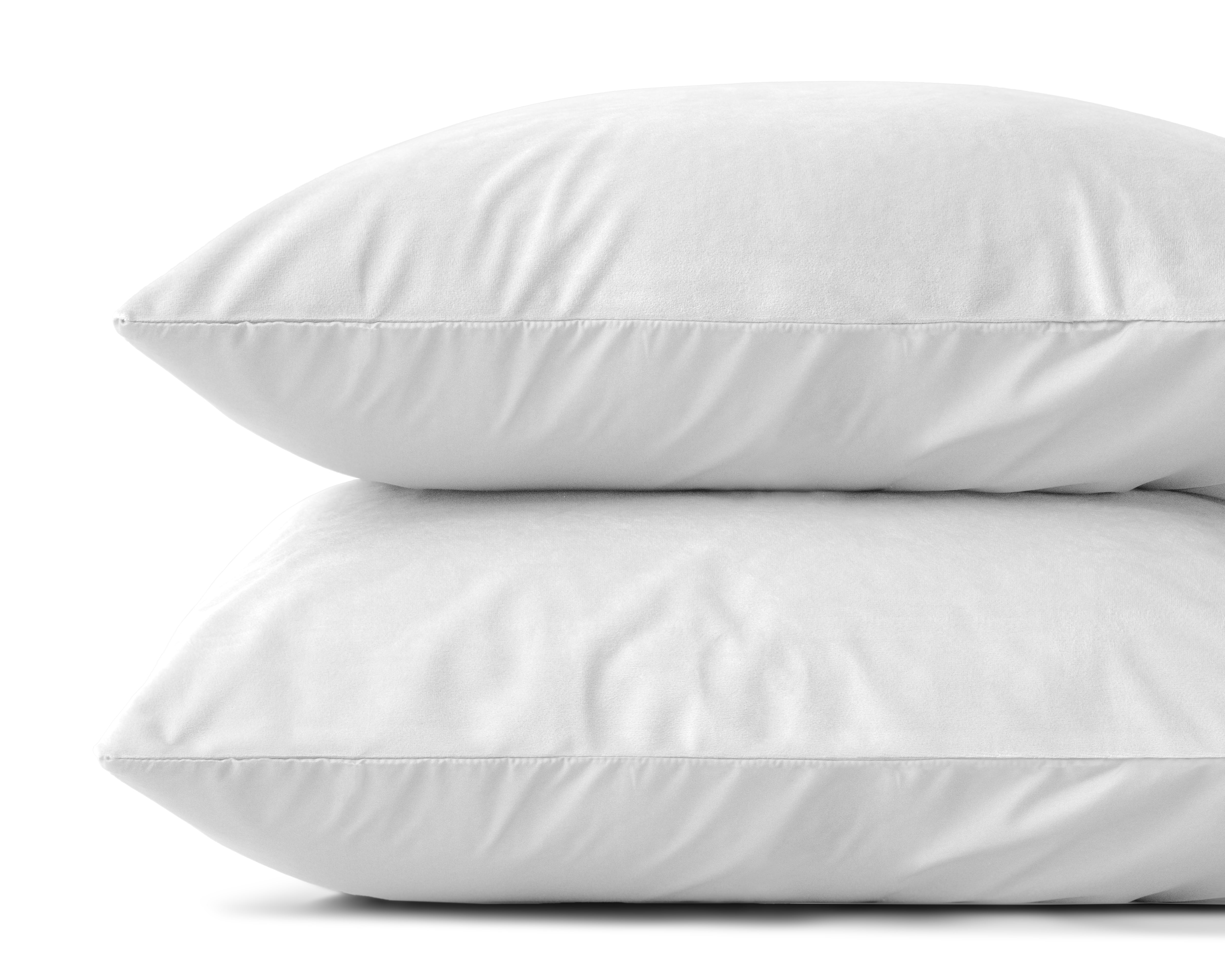 Velvet 2-in-1 pillowcases White 60 x 70 cm - Velvet soft - Velvet fabric - 2 pieces in 1 package