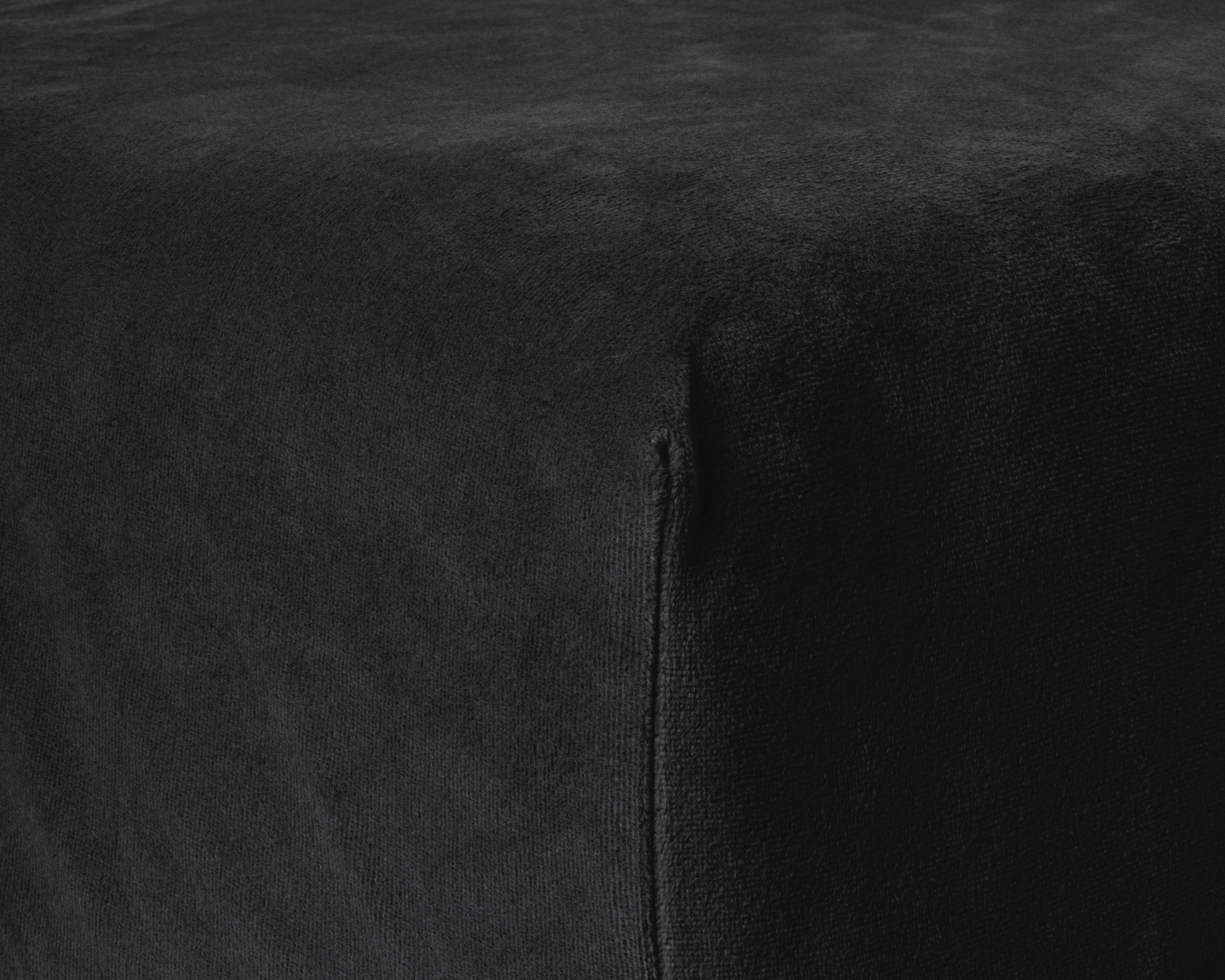 Velvet Fitted Sheet Black - Warm for the winter - Soft and supple - Moisture absorbent