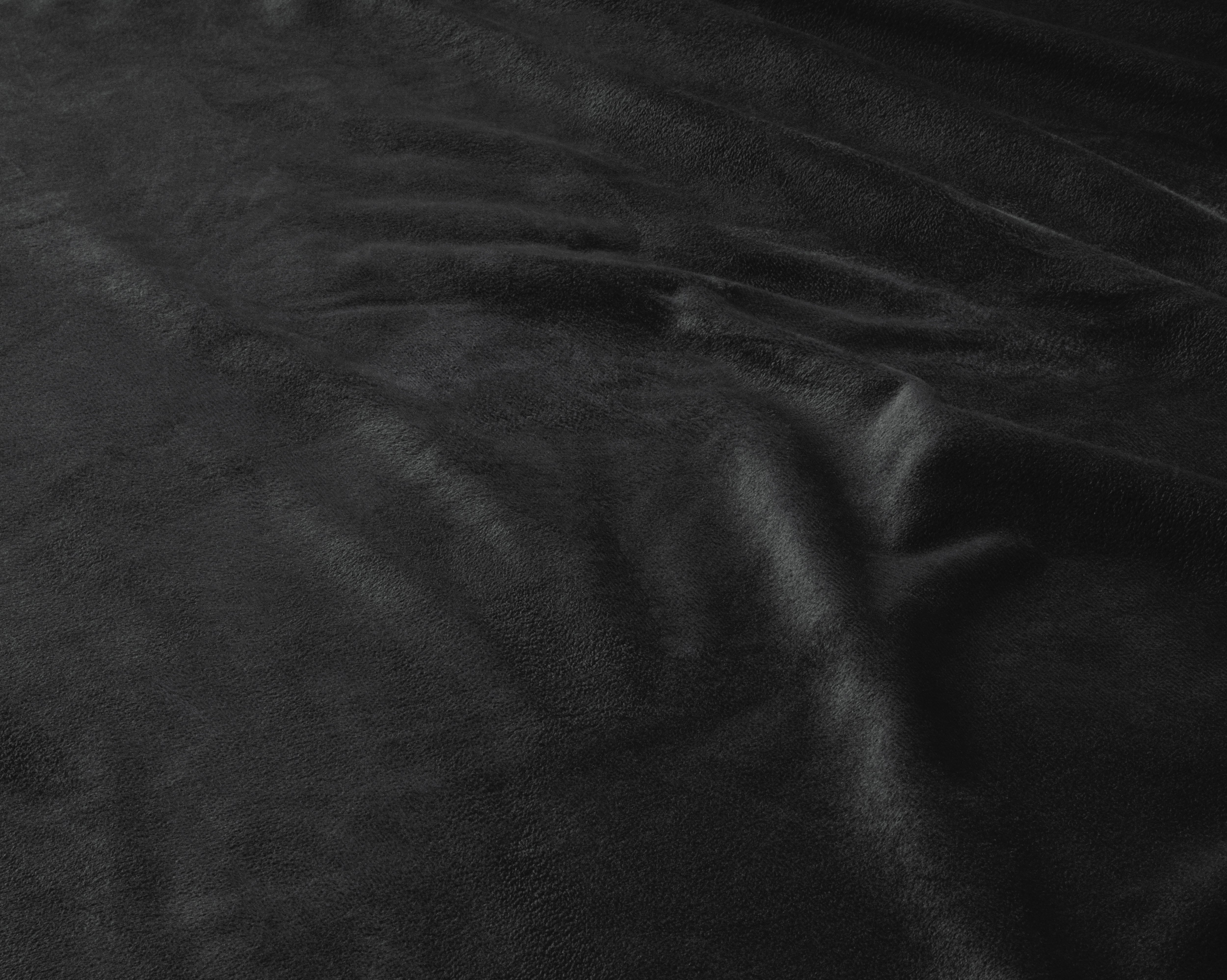 Velvet Fitted Sheet Black - Warm for the winter - Soft and supple - Moisture absorbent