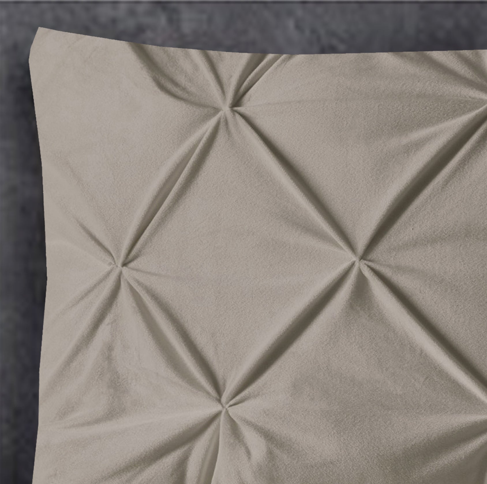 Velvet Pintuck 2pack kussenslopen Zand 60 x 70 - Fluweel zacht - Uni kleur - Luxe verpakt
