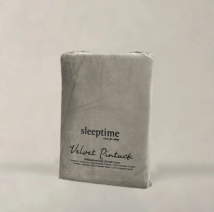 Velvet Pintuck Dekbedovertrek Zand