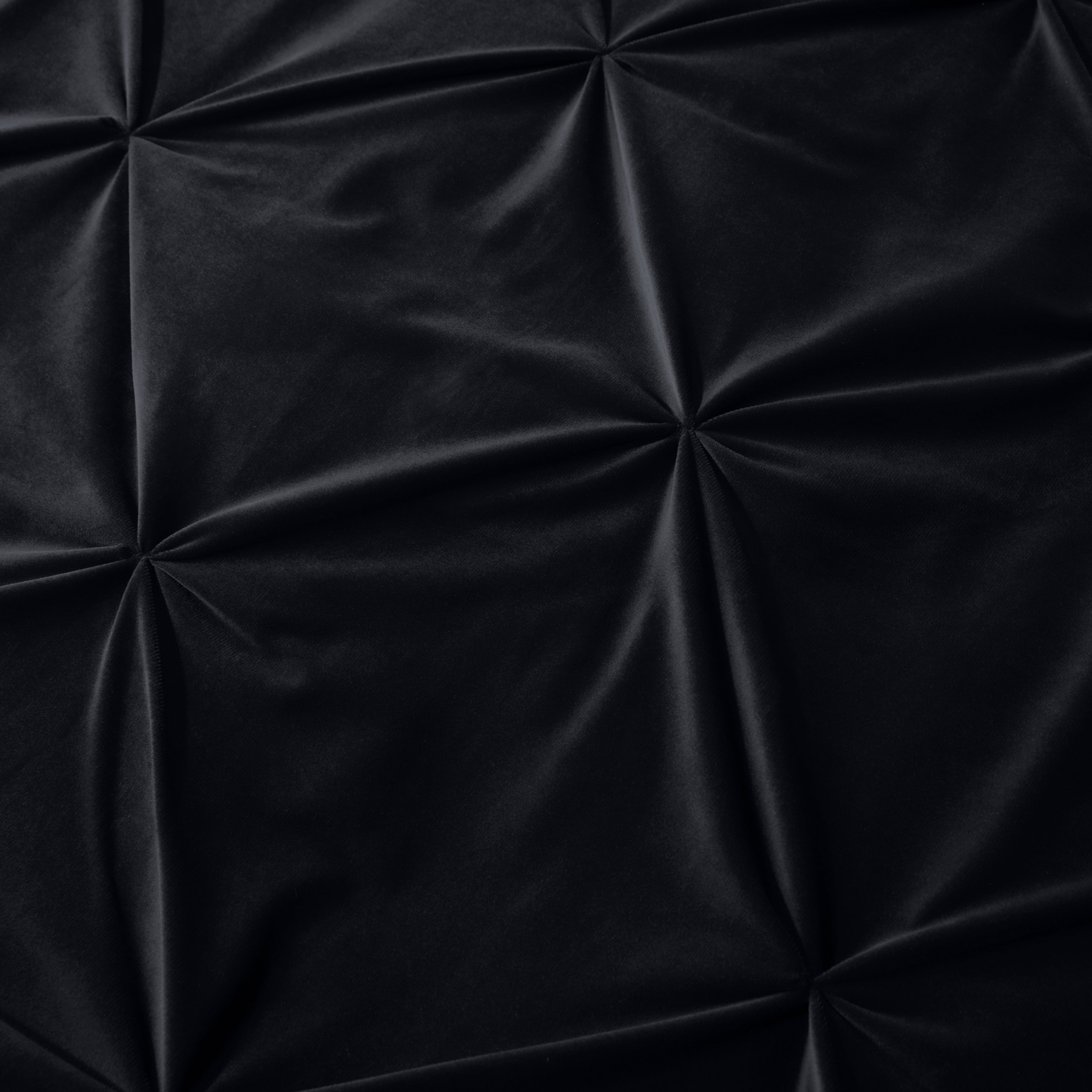 Velvet Pintuck Dekbedovertrek Zwart