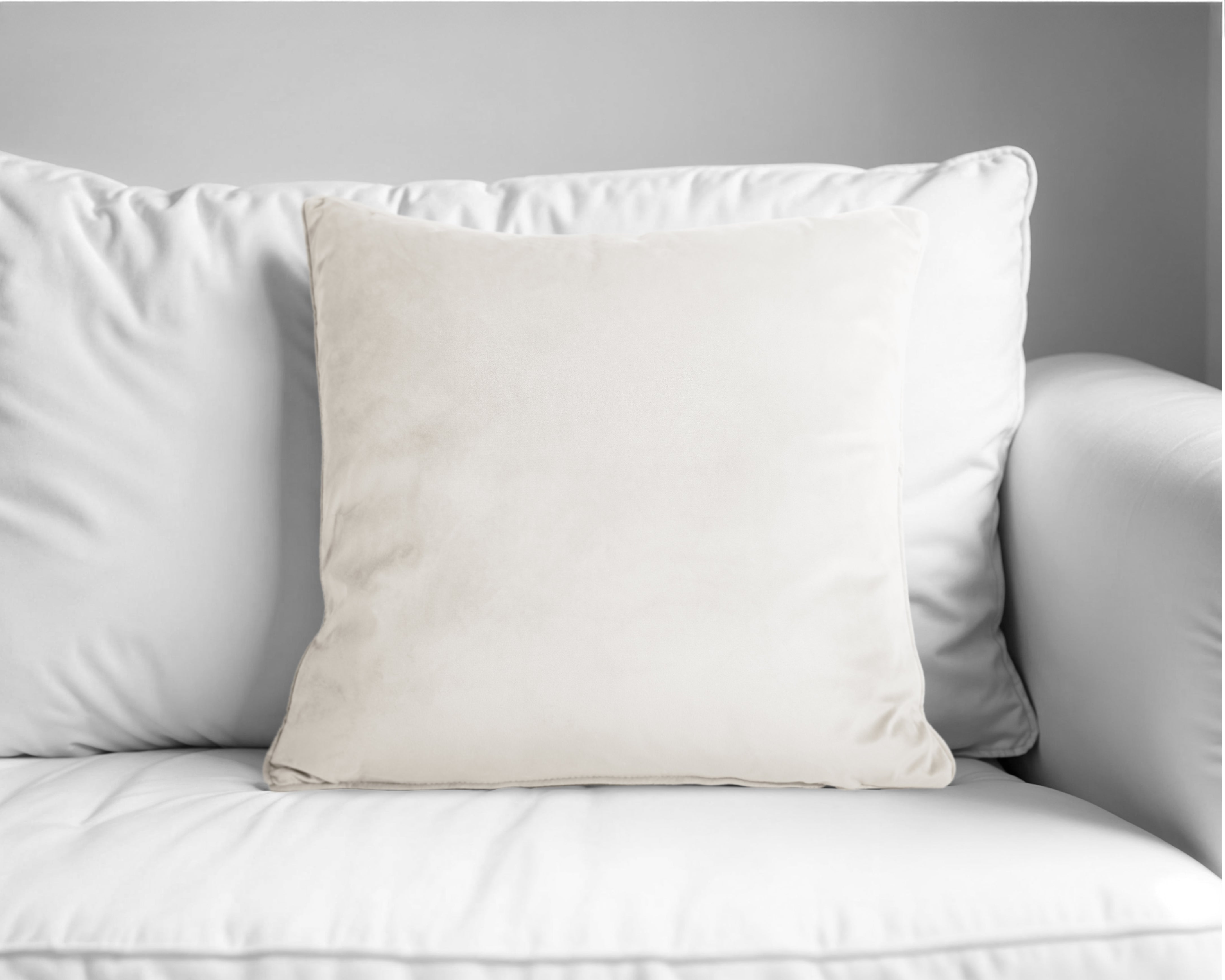 Velvet Sierkussen Beige 50 x 50 - Heerlijk zacht - Luxe velvet stof - Inclusief rits