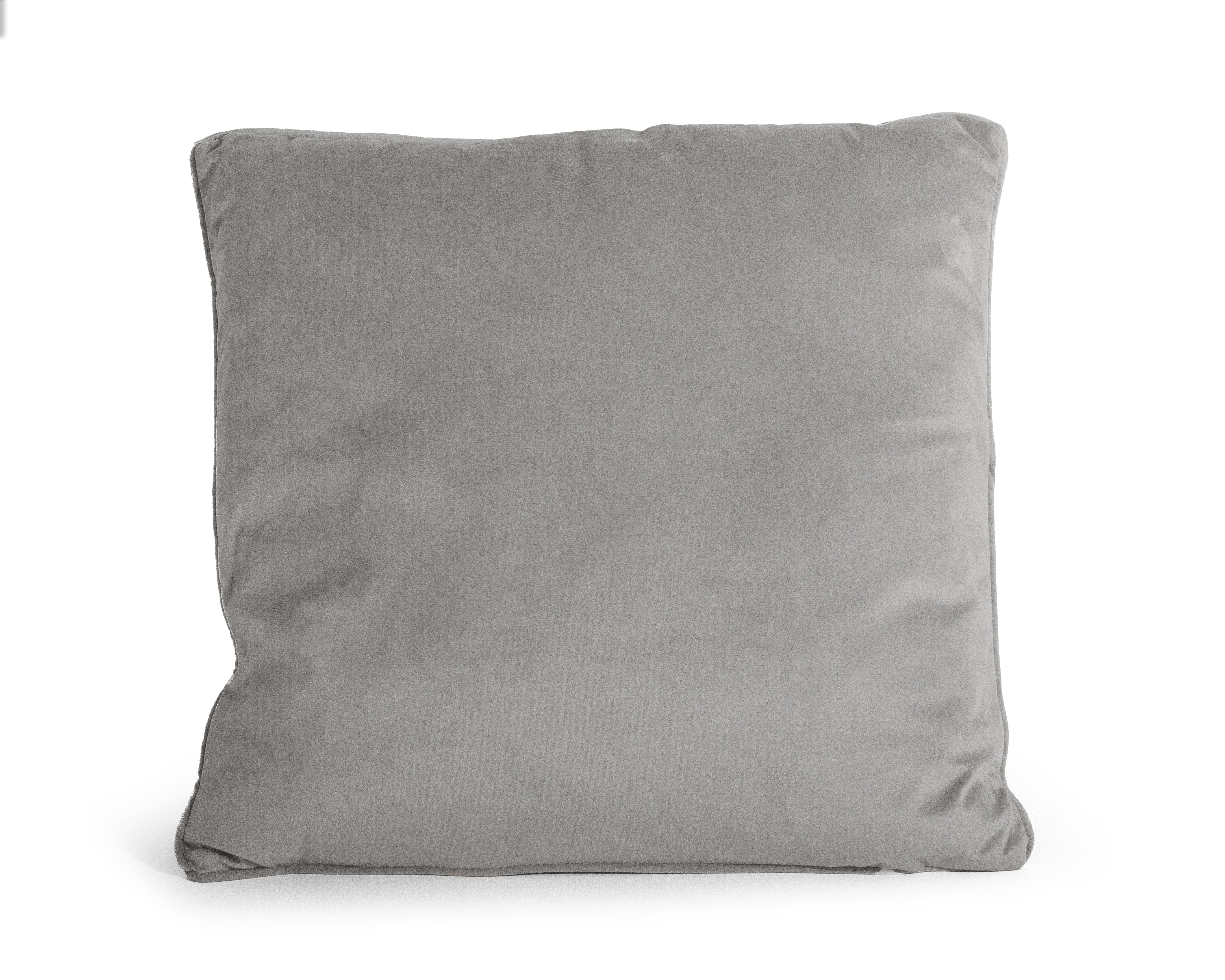 Velvet decorative cushion gray 50 x 50 - Wonderfully soft - Luxurious velvet fabric - Including zipper