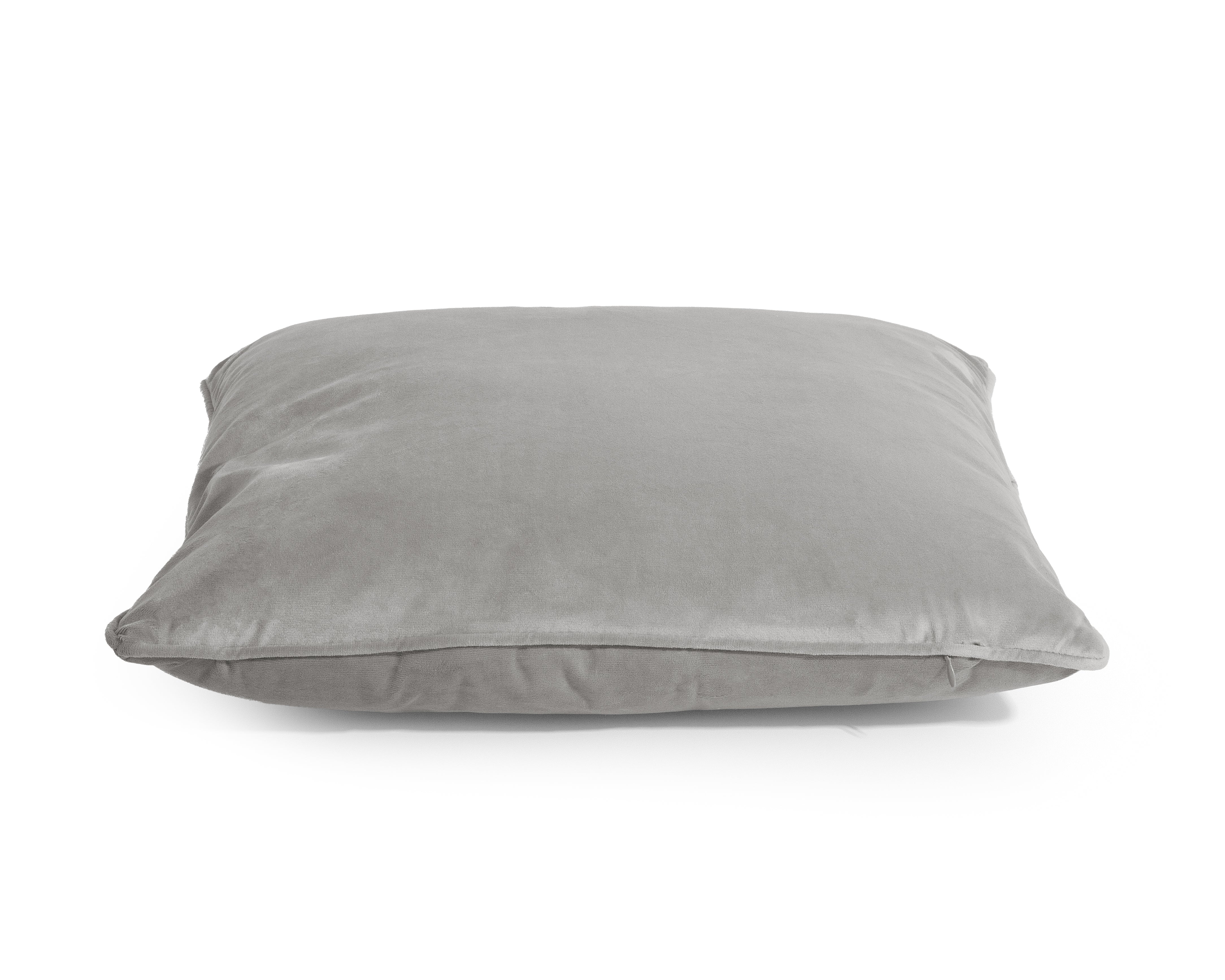 Velvet decorative cushion gray 50 x 50 - Wonderfully soft - Luxurious velvet fabric - Including zipper