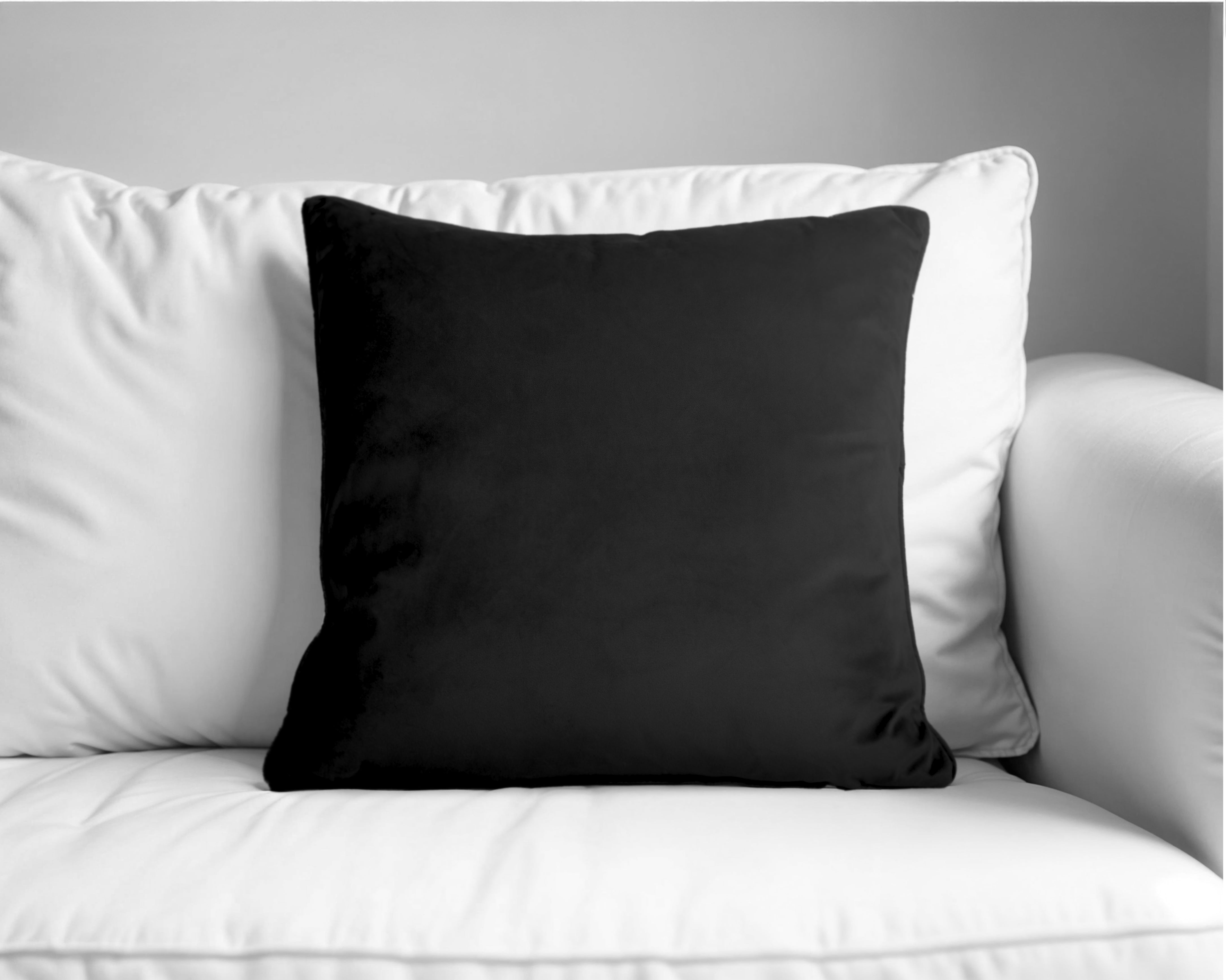 Velvet Sierkussen Zwart 50 x 50 - Heerlijk zacht - Luxe velvet stof - Inclusief rits