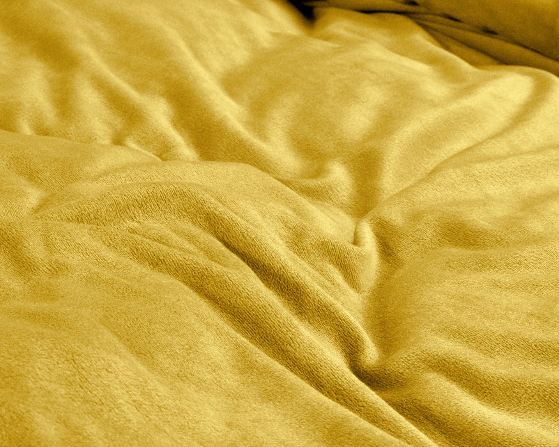 Velvet Uni Dekbedovertrek Goud - Fluweel zacht - Anti-allergisch - Luxe verpakt