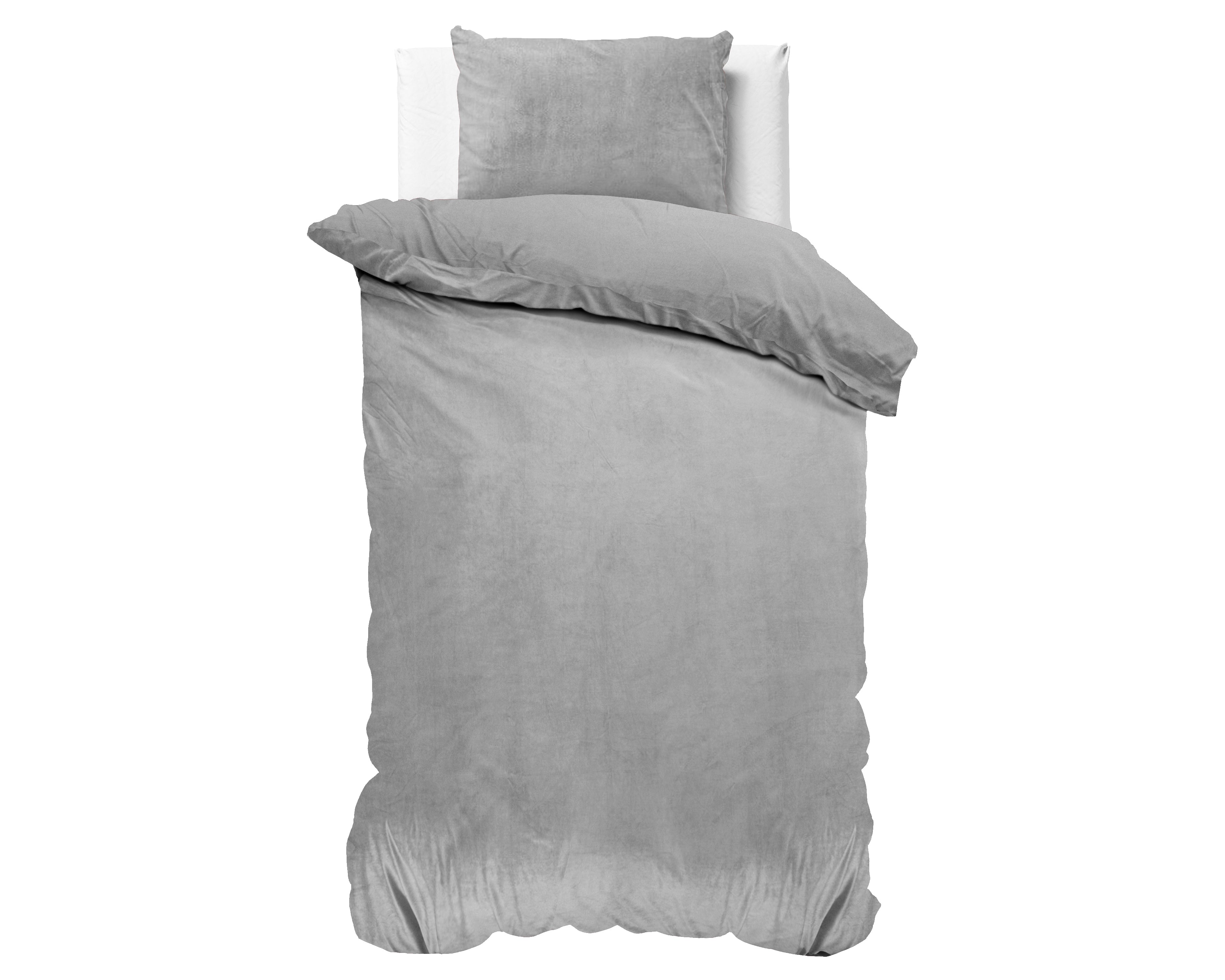 Velvet Uni Duvet Cover Gray - Velvet soft - Anti-allergic - Luxuriously packaged