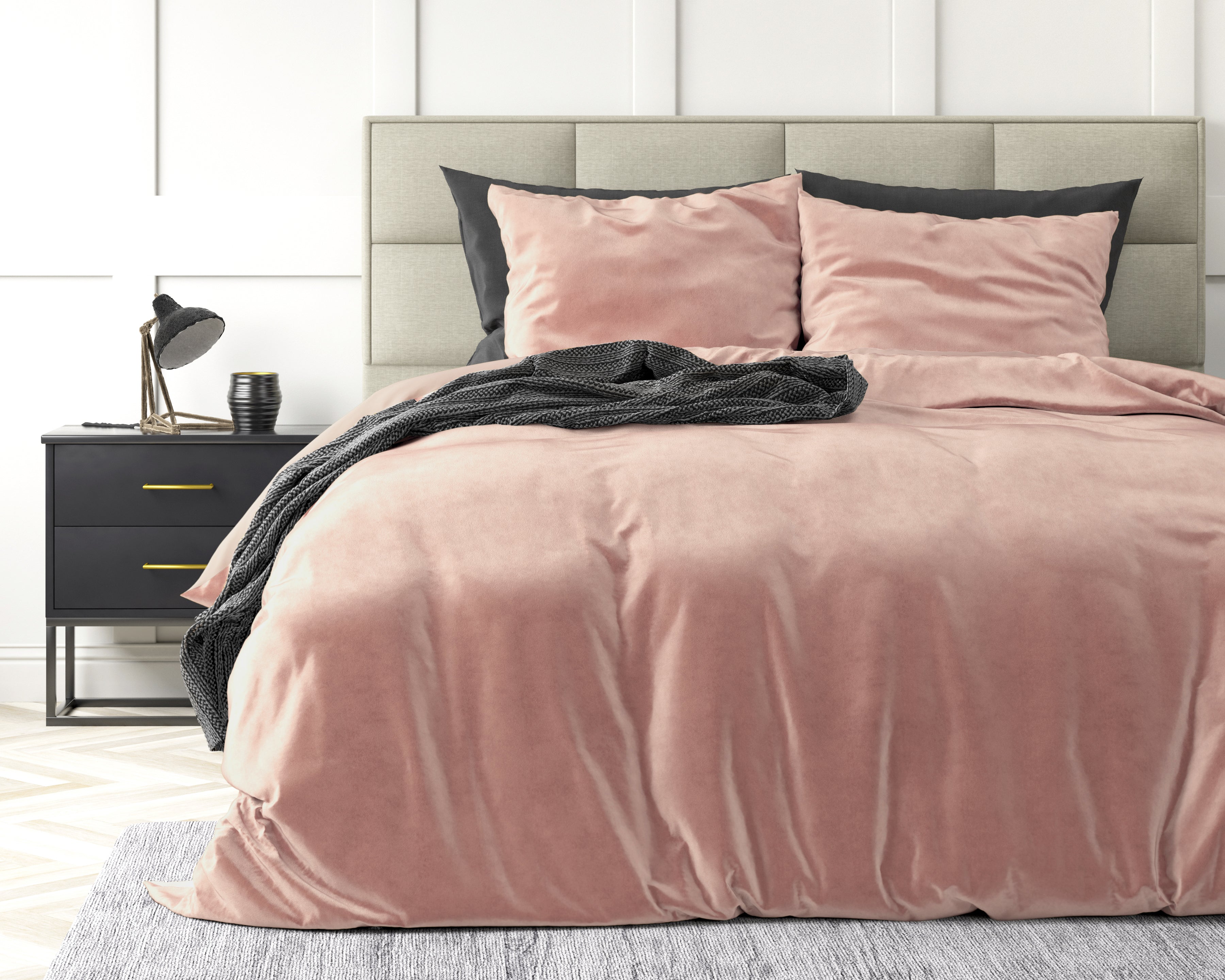Velvet Uni Duvet Cover Pink - Velvet soft - Anti-allergic - Luxuriously packaged