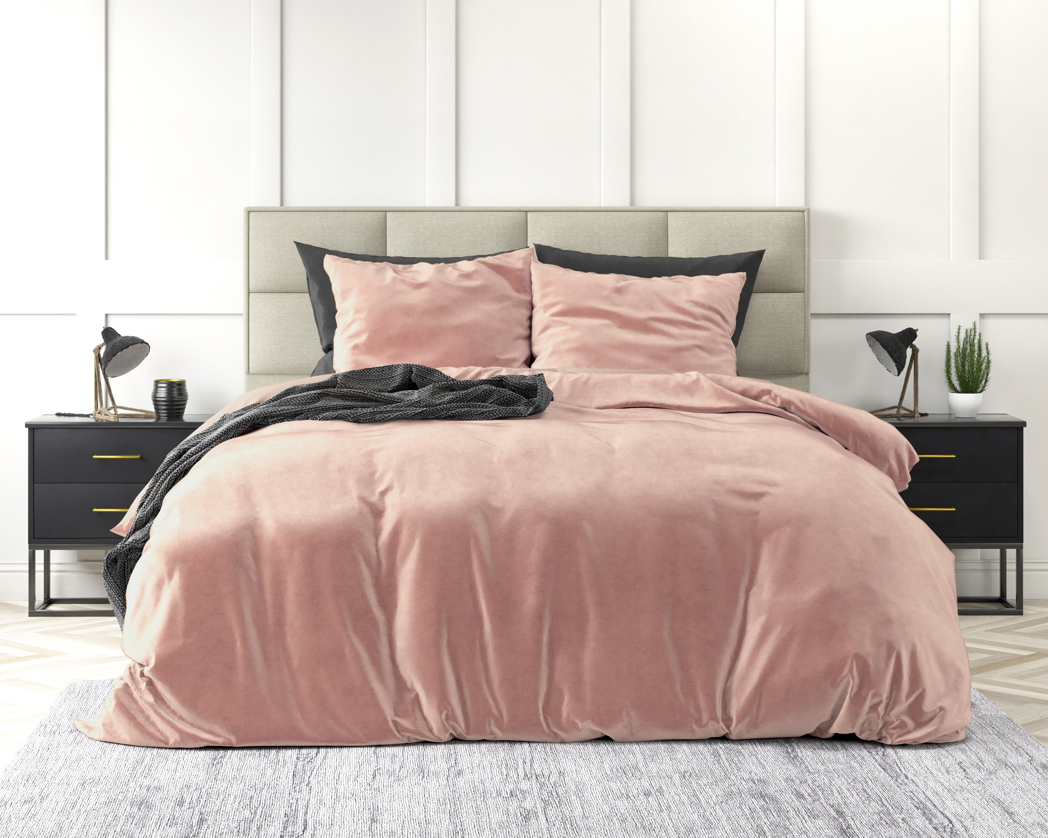 Velvet Uni Duvet Cover Pink - Velvet soft - Anti-allergic - Luxuriously packaged