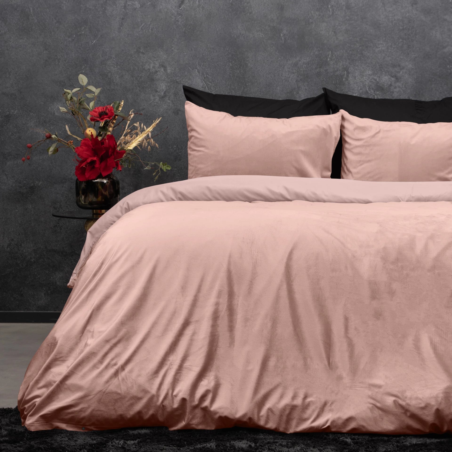 Velvet Uni Duvet Cover Pink - Velvet soft - Anti-allergic - Luxuriously packaged