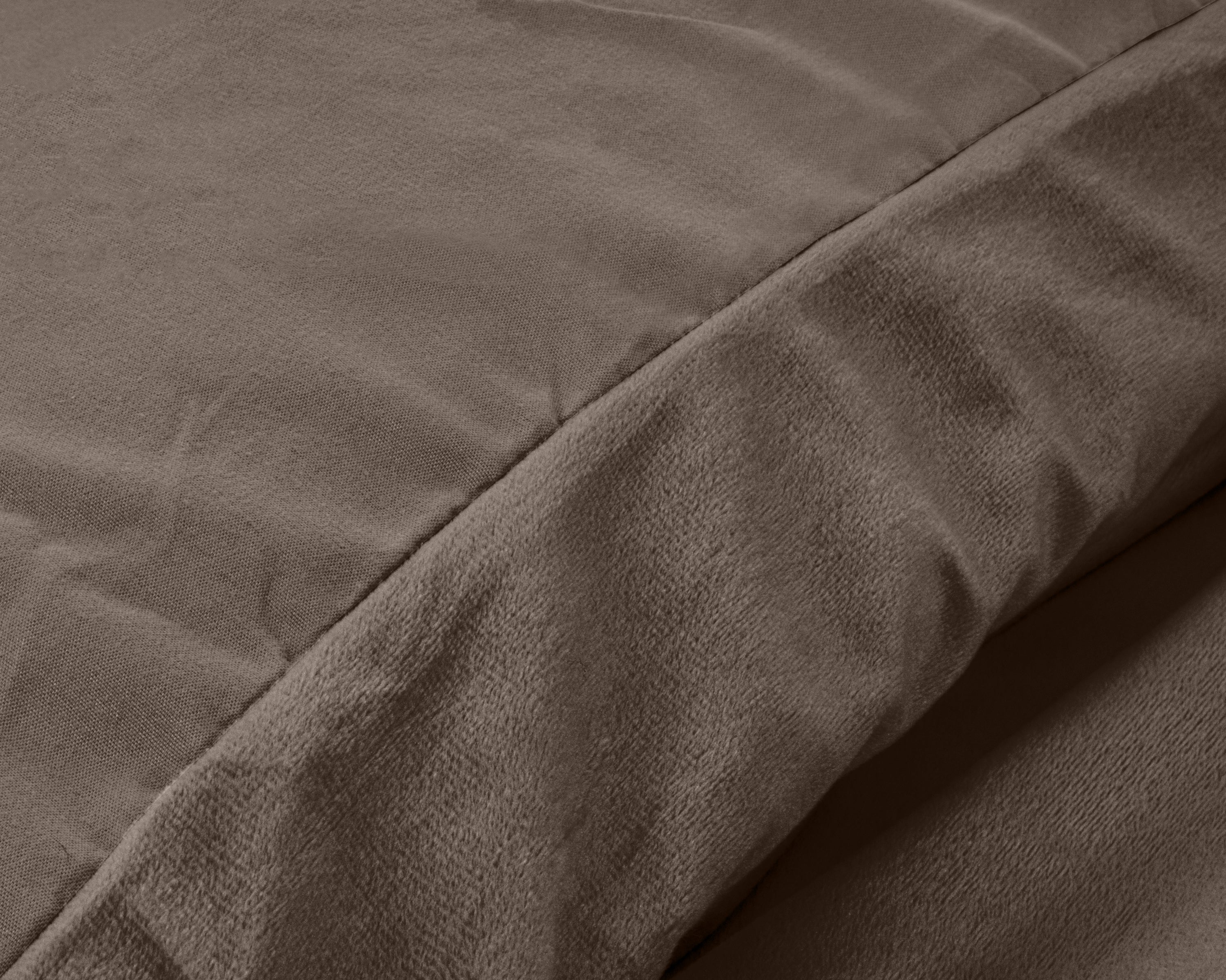 Velvet Uni Dekbedovertrek Taupe - Fluweel zacht - Anti-allergisch - Luxe verpakt
