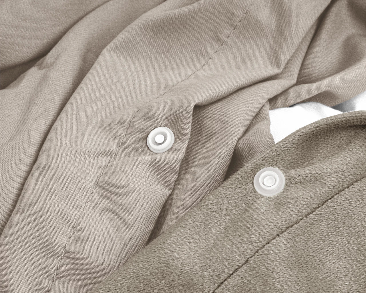 Velvet Uni Duvet Cover Taupe/Grey - Velvet soft - Anti-allergic - Luxuriously packaged