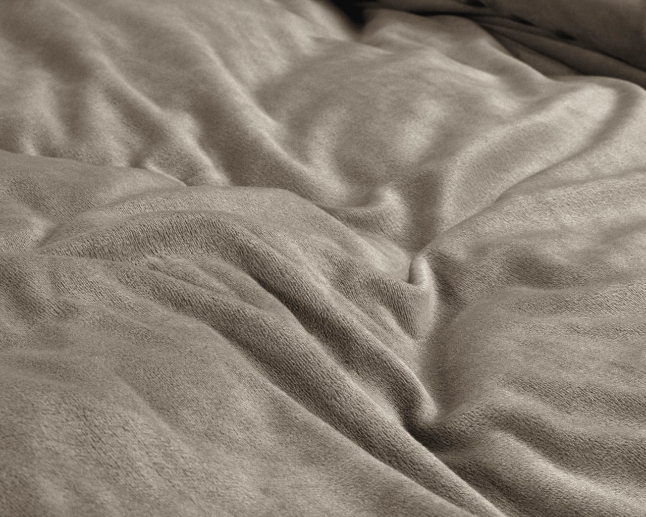 Velvet Uni Duvet Cover Taupe/Grey - Velvet soft - Anti-allergic - Luxuriously packaged